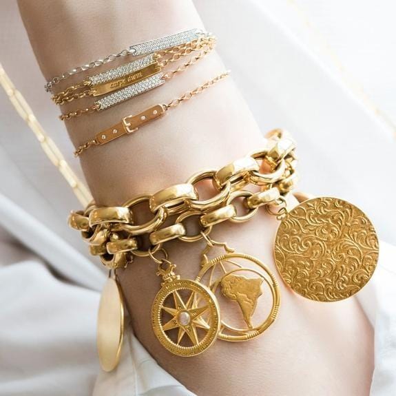 18K Yellow Gold Rosalind Link Ultra Chain Bracelet - Image 2
