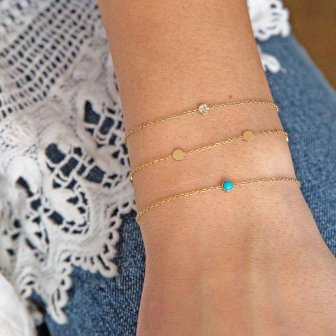 14K Yellow Gold Disc Bracelet - Image 2