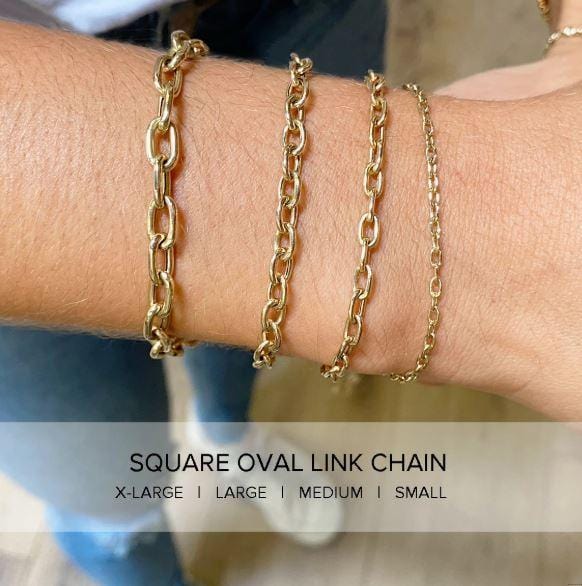 14K Yellow Gold Oval Link Bracelet - Image 2