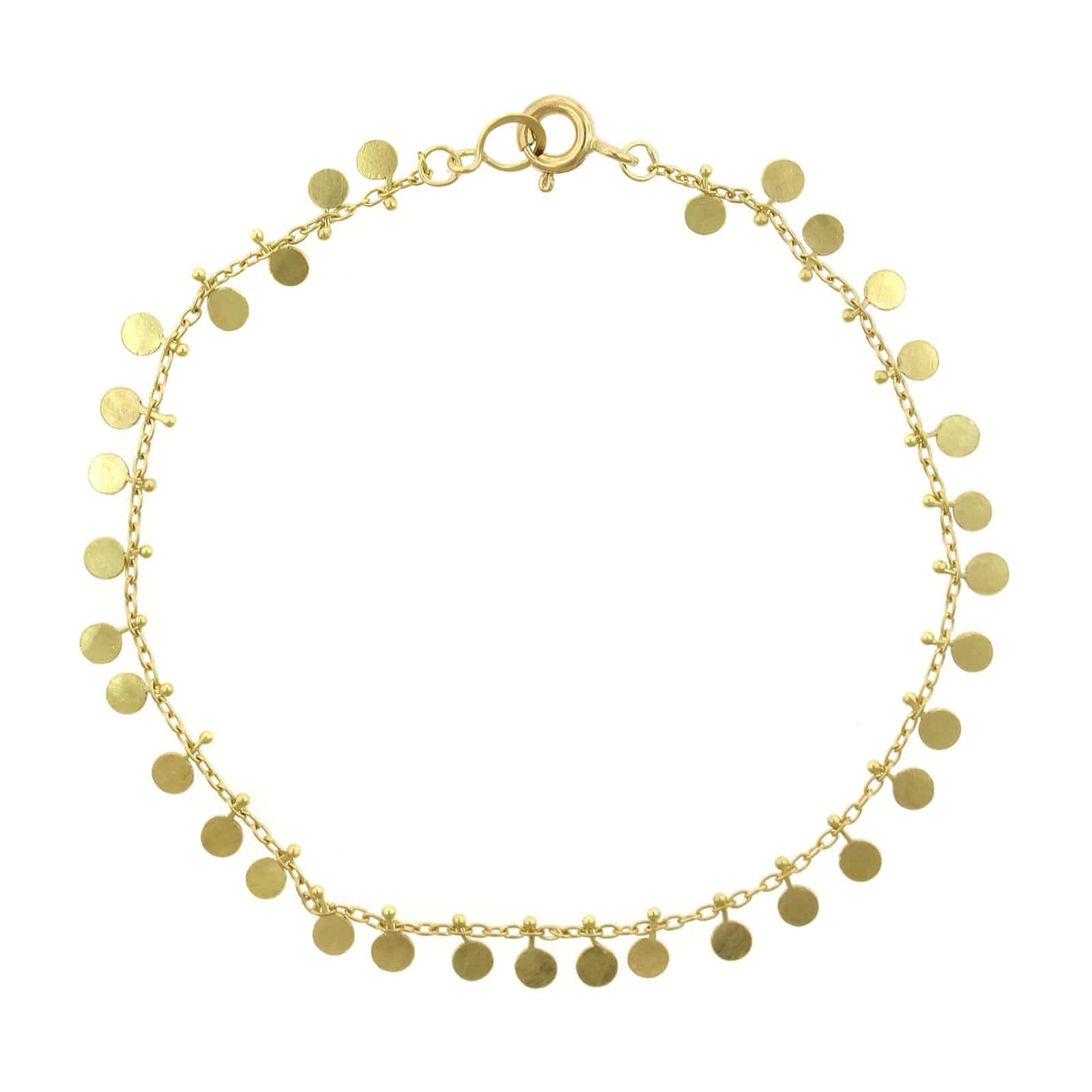 18K Yellow Gold Dotted Bracelet - Image 4