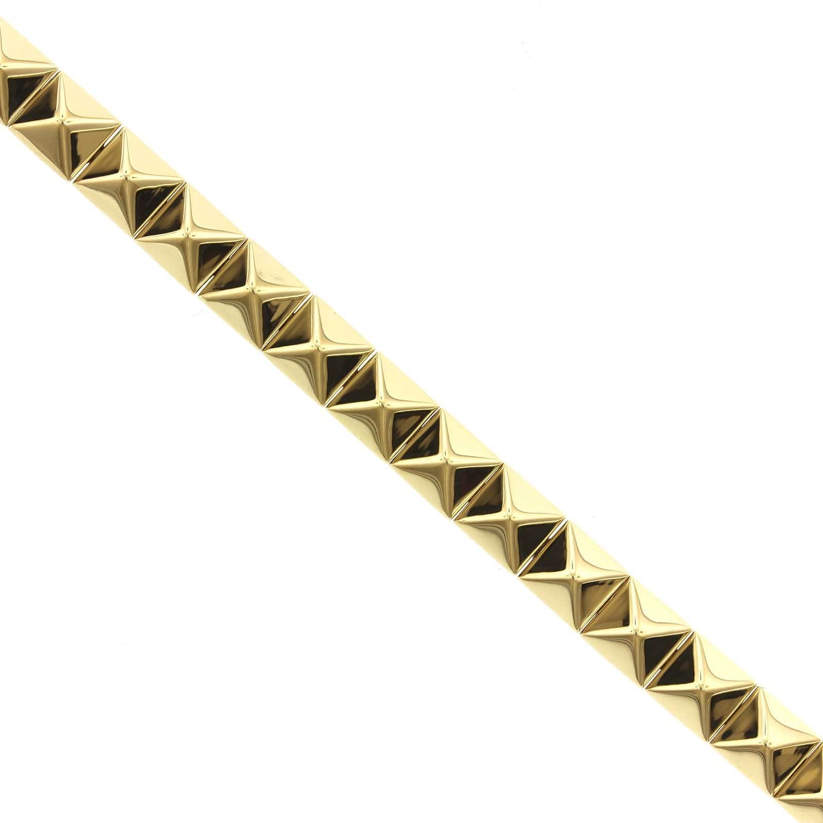 14K Yellow Gold Pyramid Bracelet - Image 2