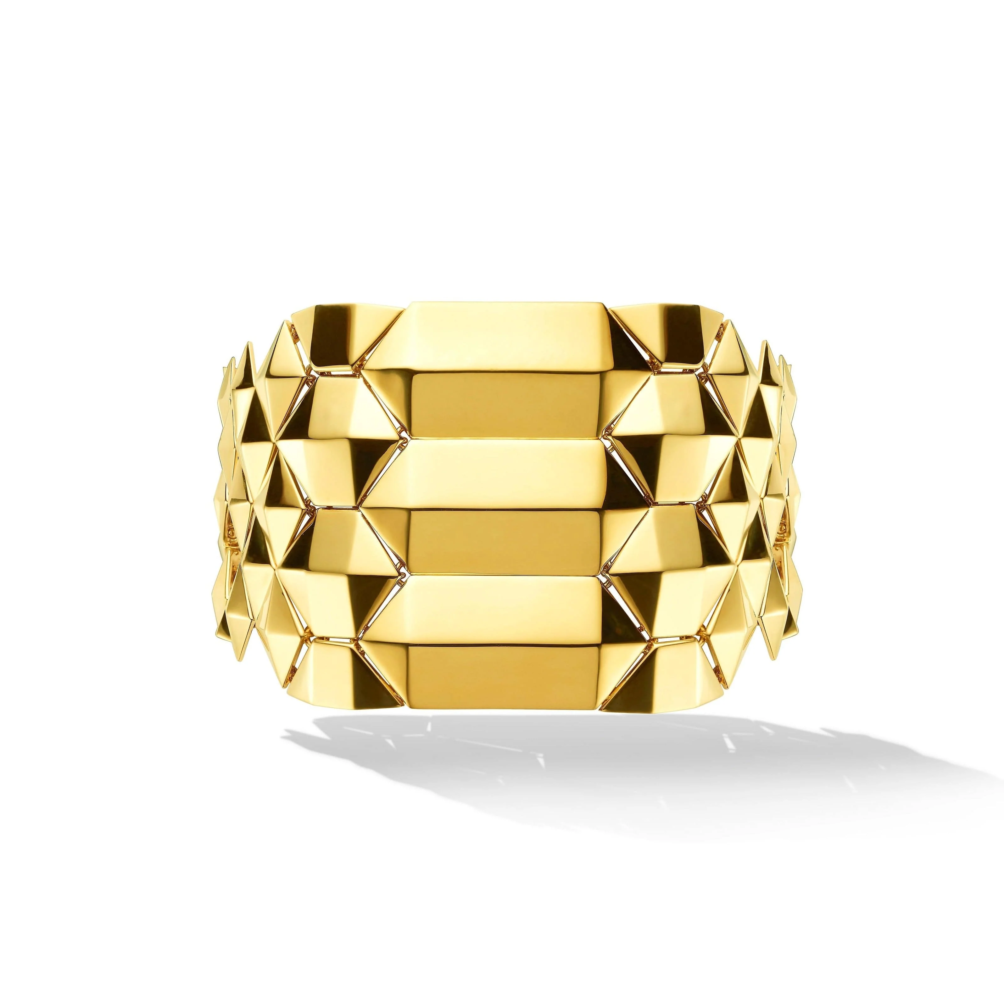 CADAR 18K Yellow Gold Geometric Link Python Bracelet