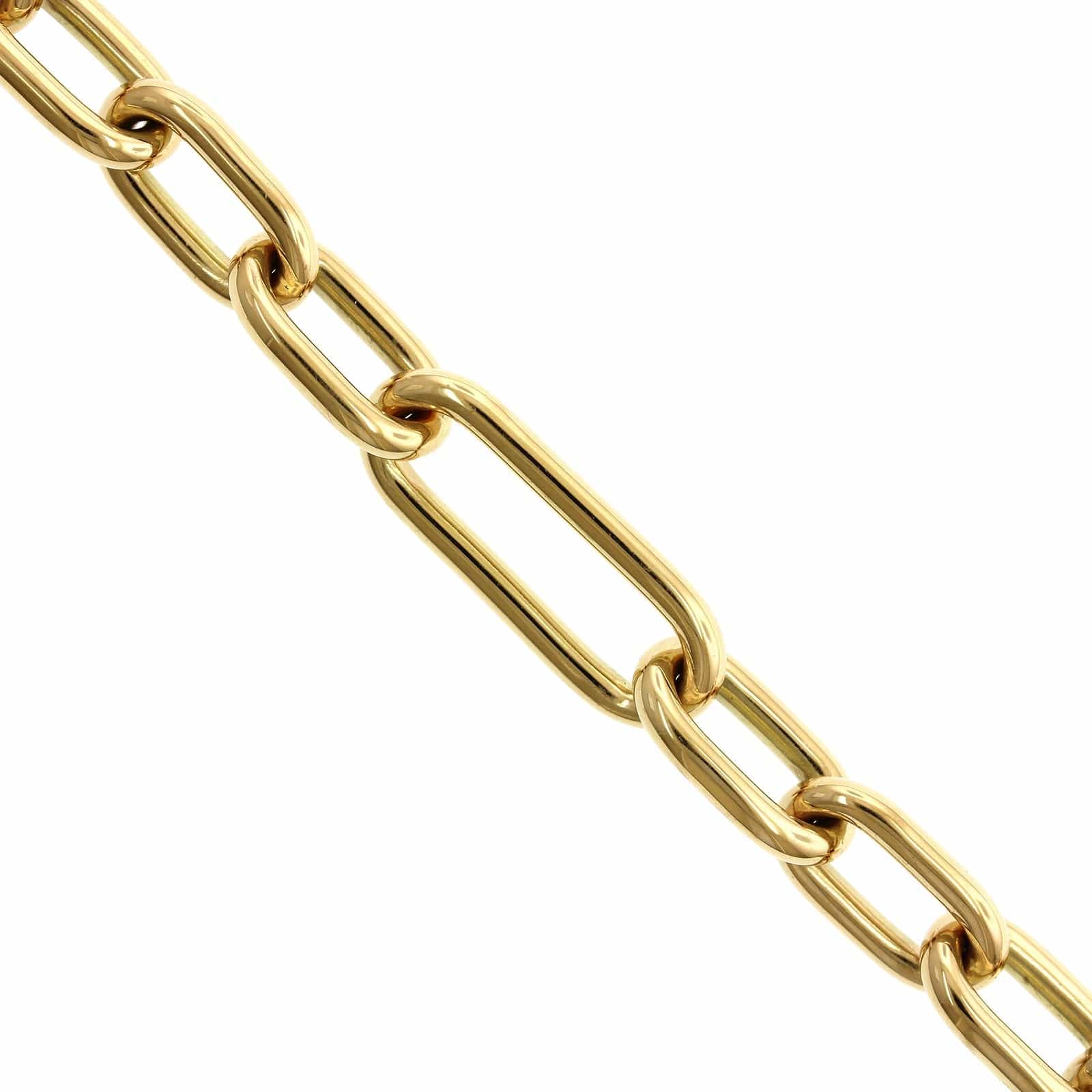 18K Yellow Gold Square Link Bracelet - Image 2