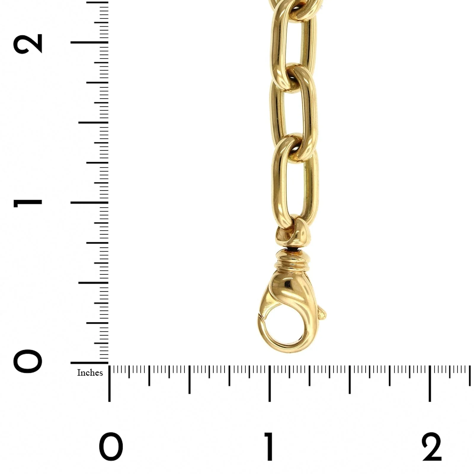 18K Yellow Gold Square Link Bracelet - Image 3