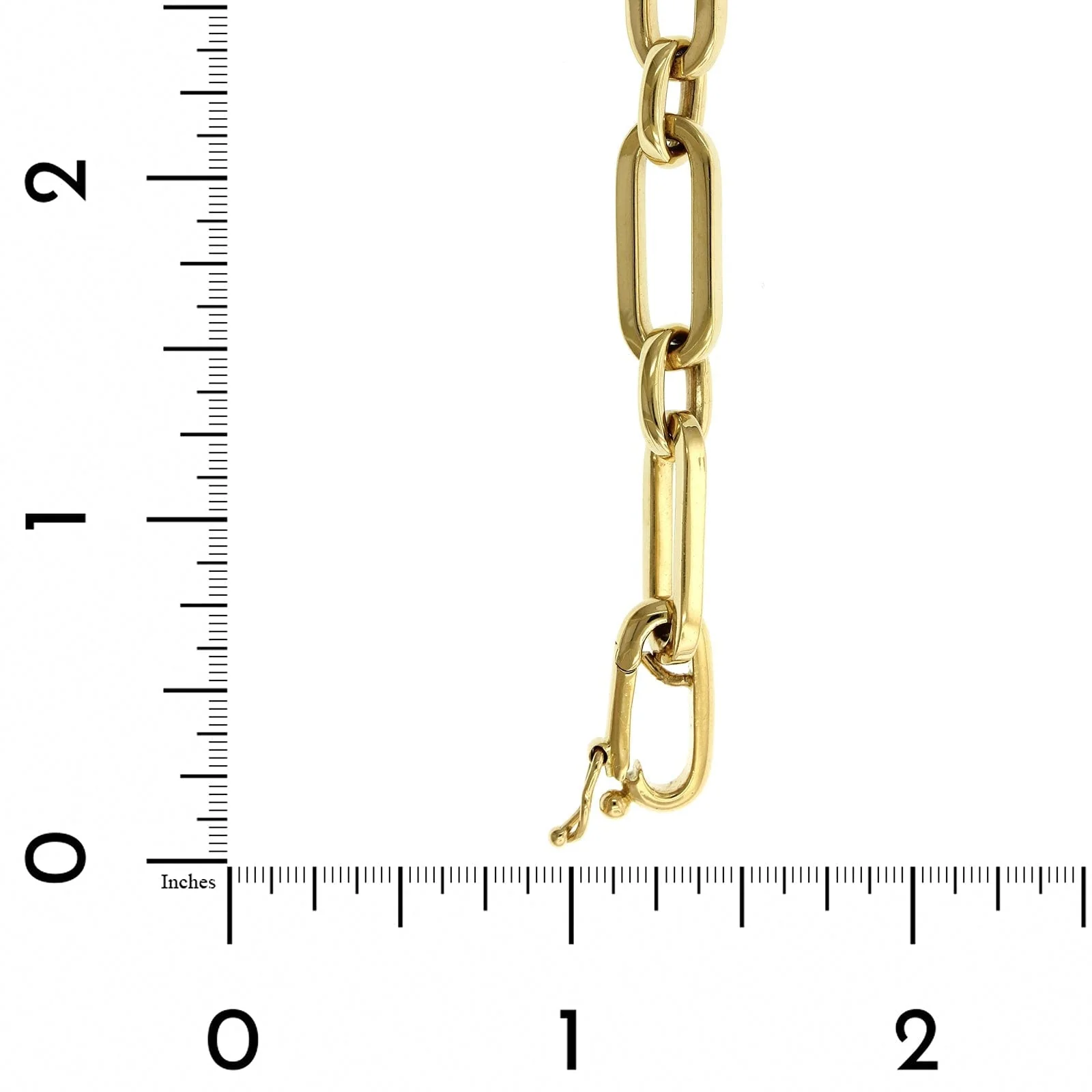 18K Yellow Gold Square Link Bracelet - Image 3