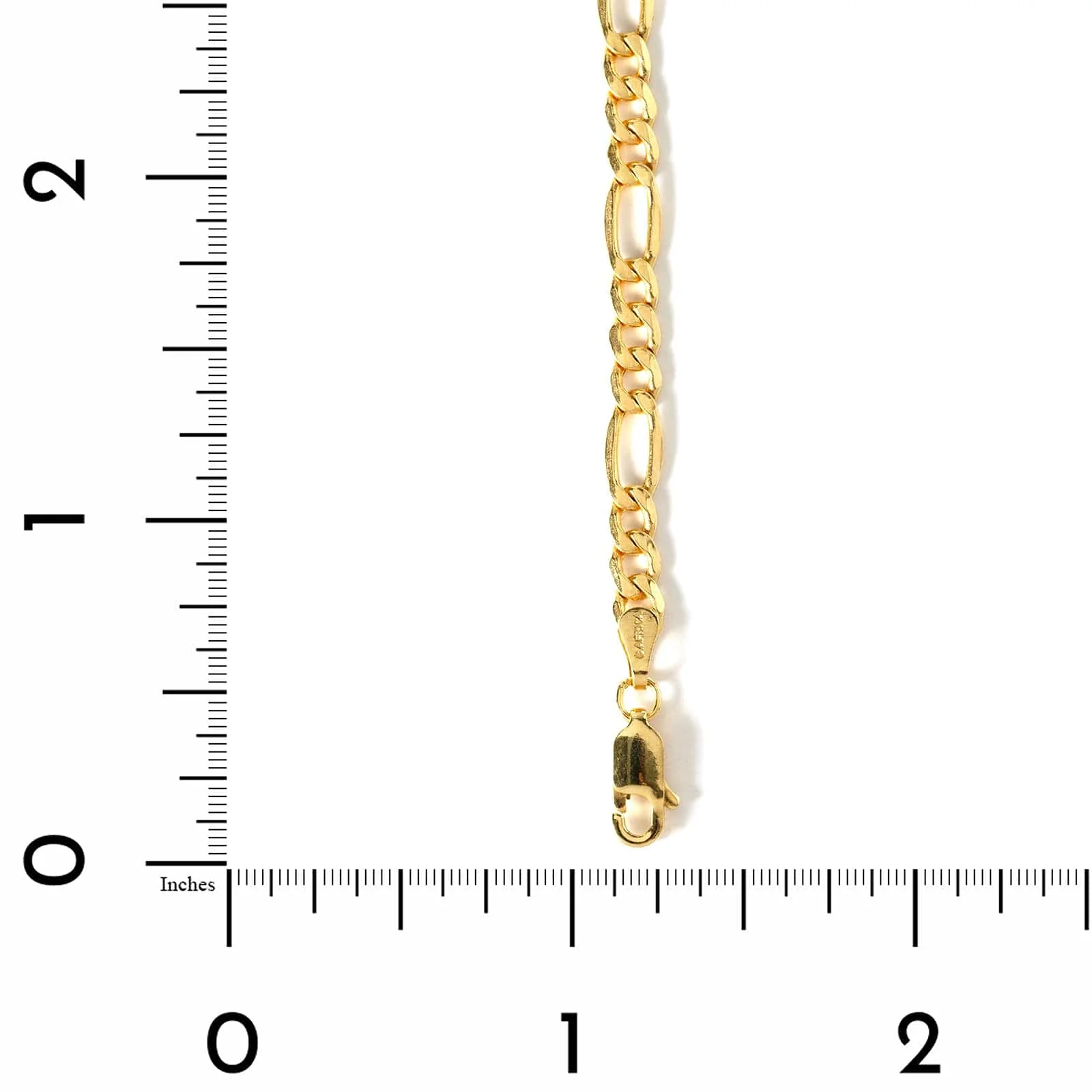 14K Yellow Gold Figaro Link Bracelet - Image 3