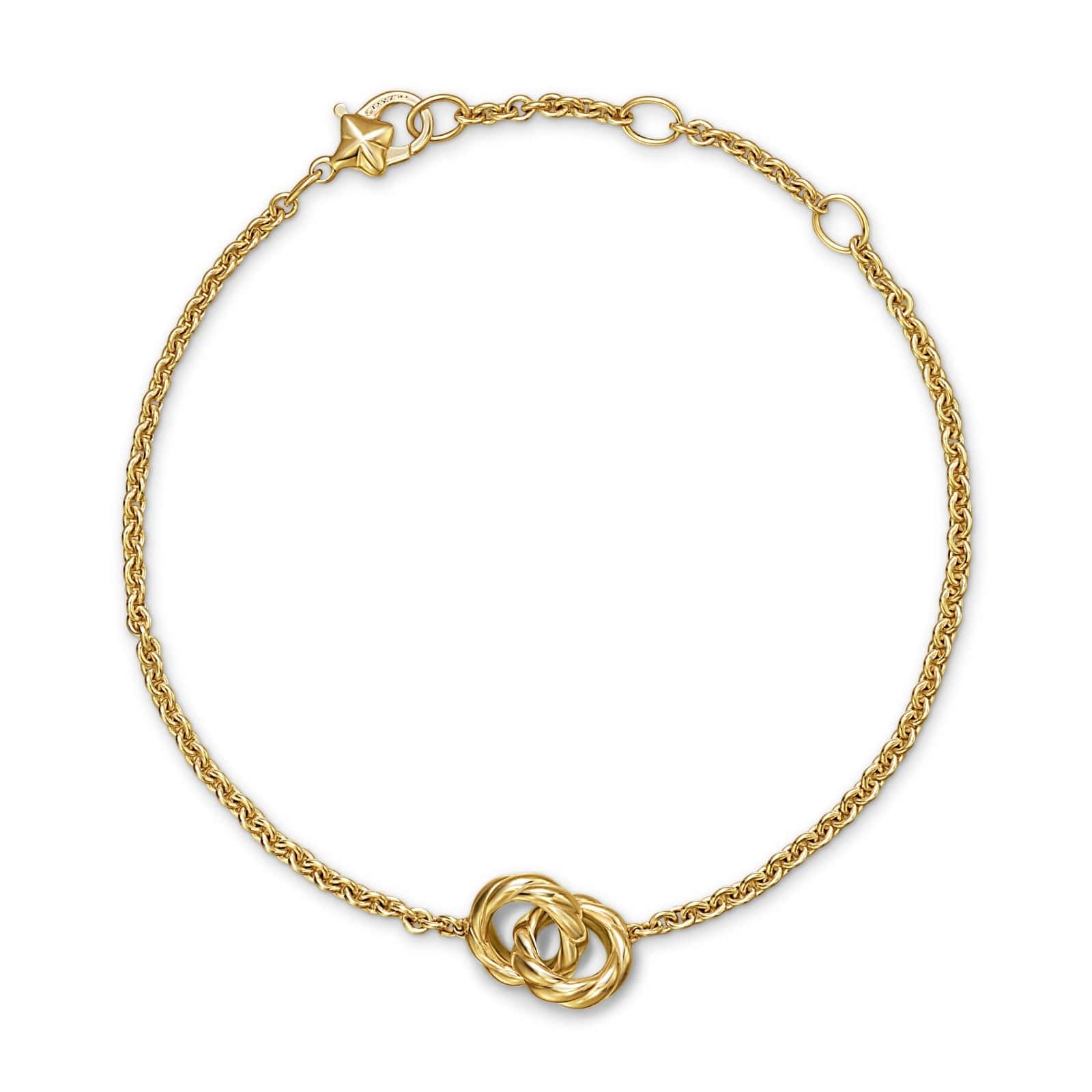 Sculpted Cable Chain Bracelet 18K Yellow Gold, 8mm - Image 2