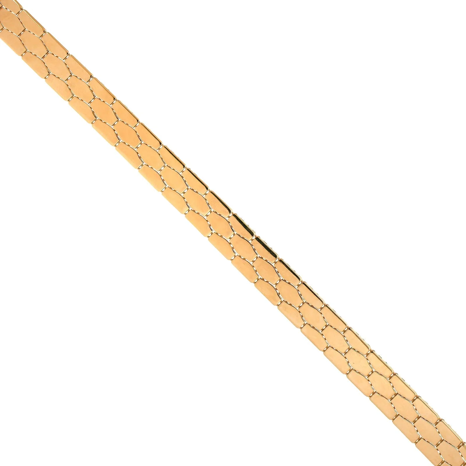 14K Yellow Gold Honeycomb Link Bracelet - Image 2