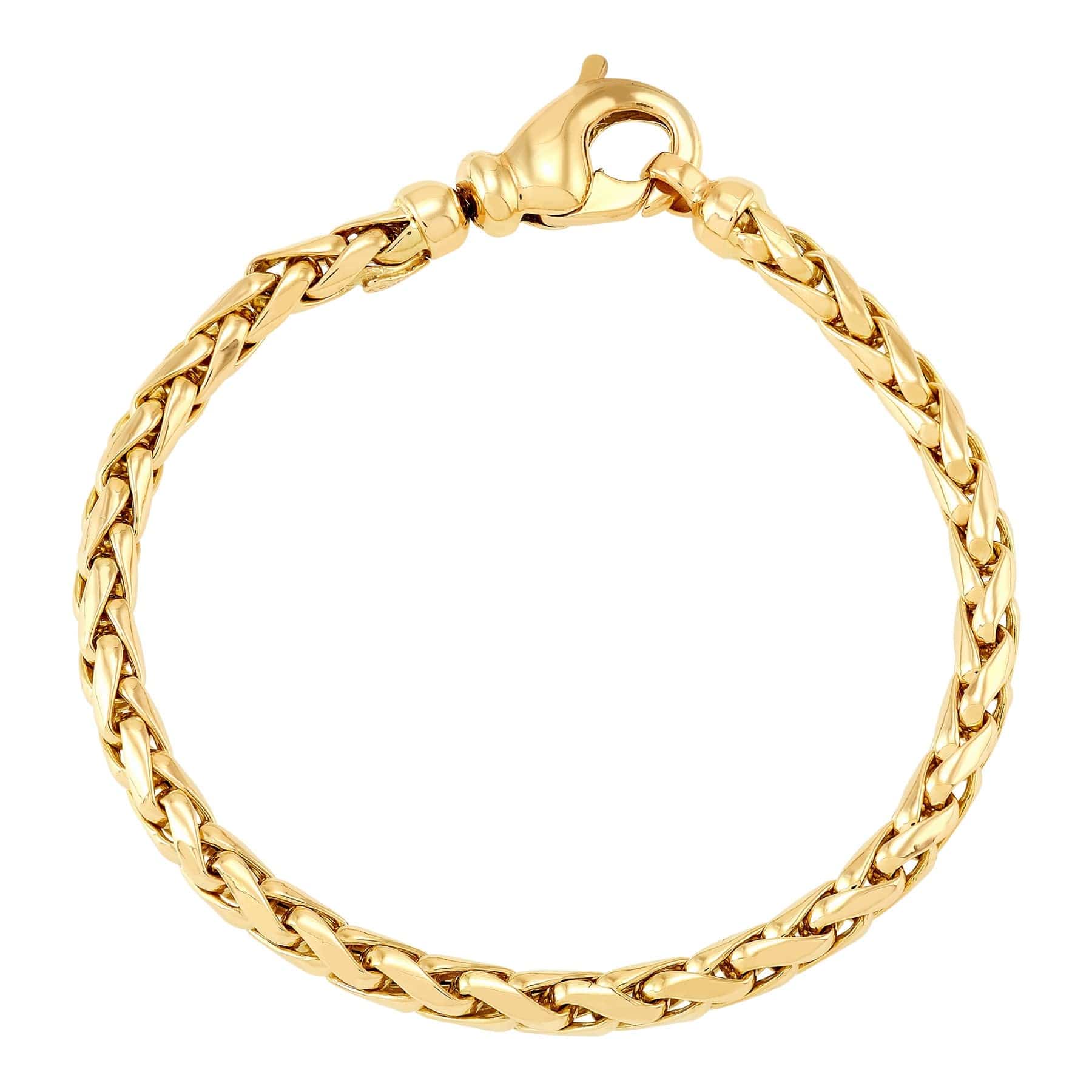 14K Yellow Gold Weave Chain Bracelet