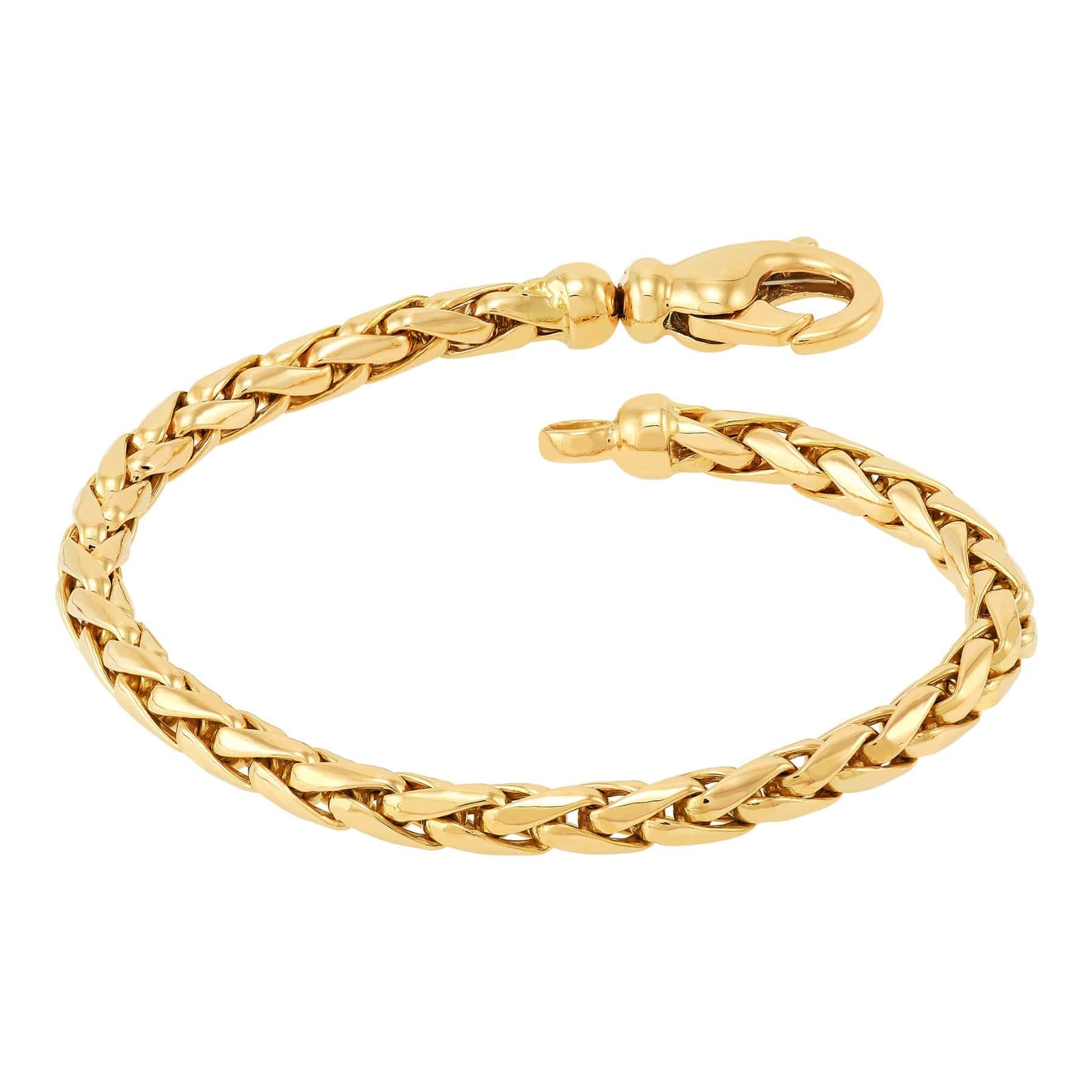 14K Yellow Gold Weave Chain Bracelet - Image 3
