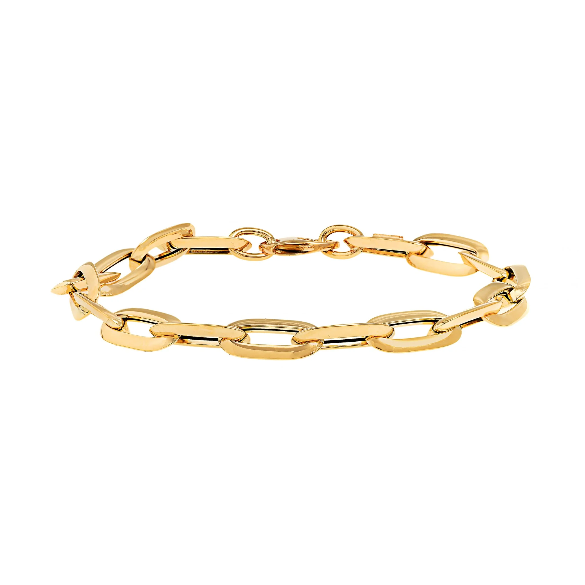 14K Yellow Gold Oval Chain Link Bracelet
