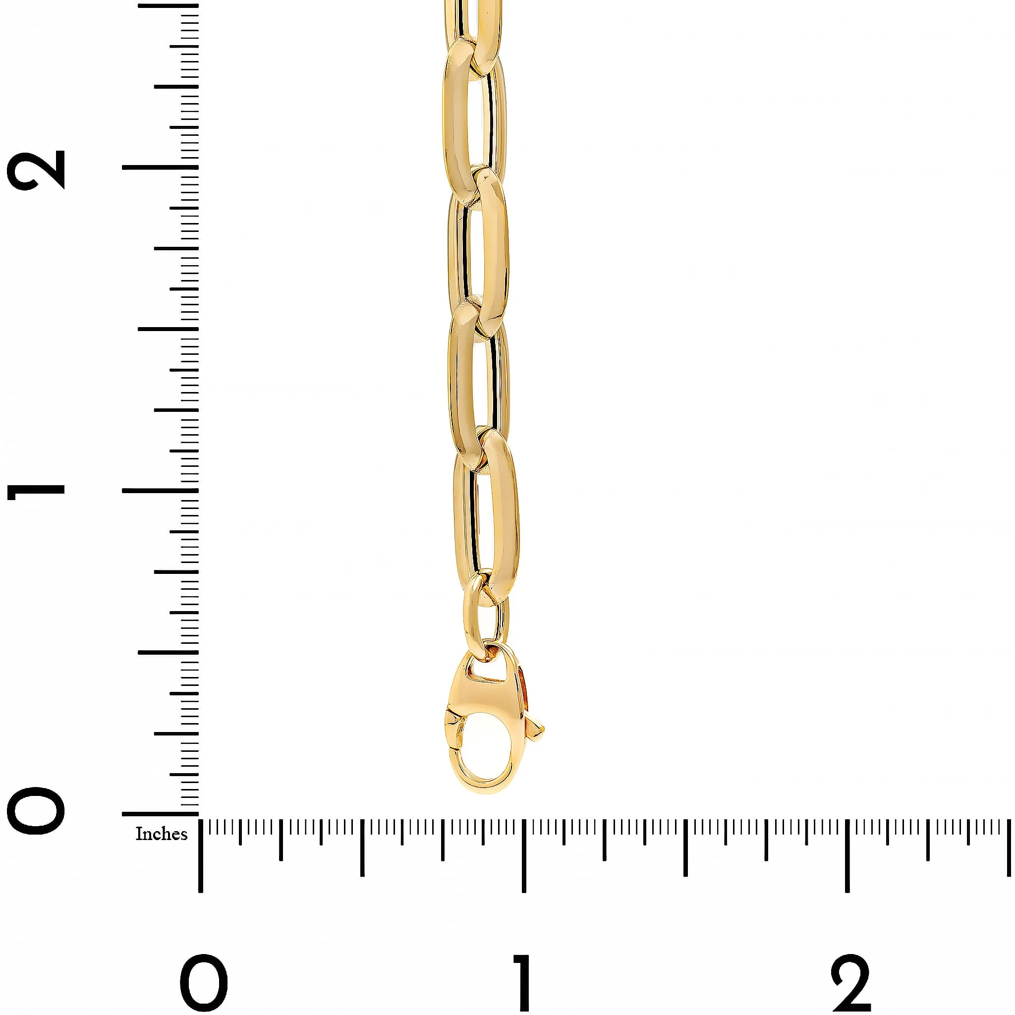 14K Yellow Gold Oval Chain Link Bracelet - Image 3