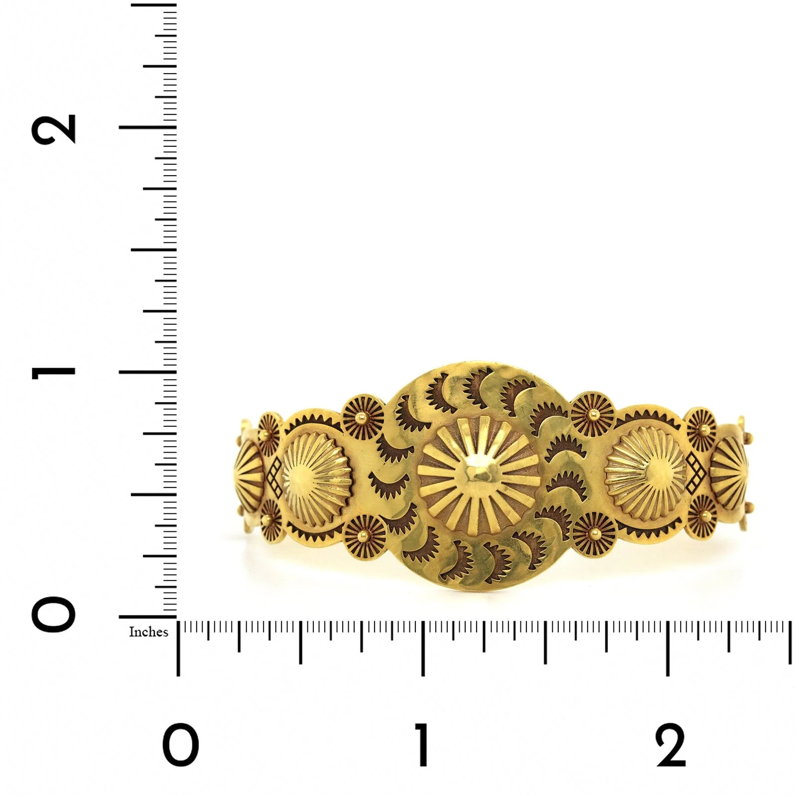 Christina Alexiou 18K Yellow Gold Native Collection Swirl Cuff Bracelet - Image 4