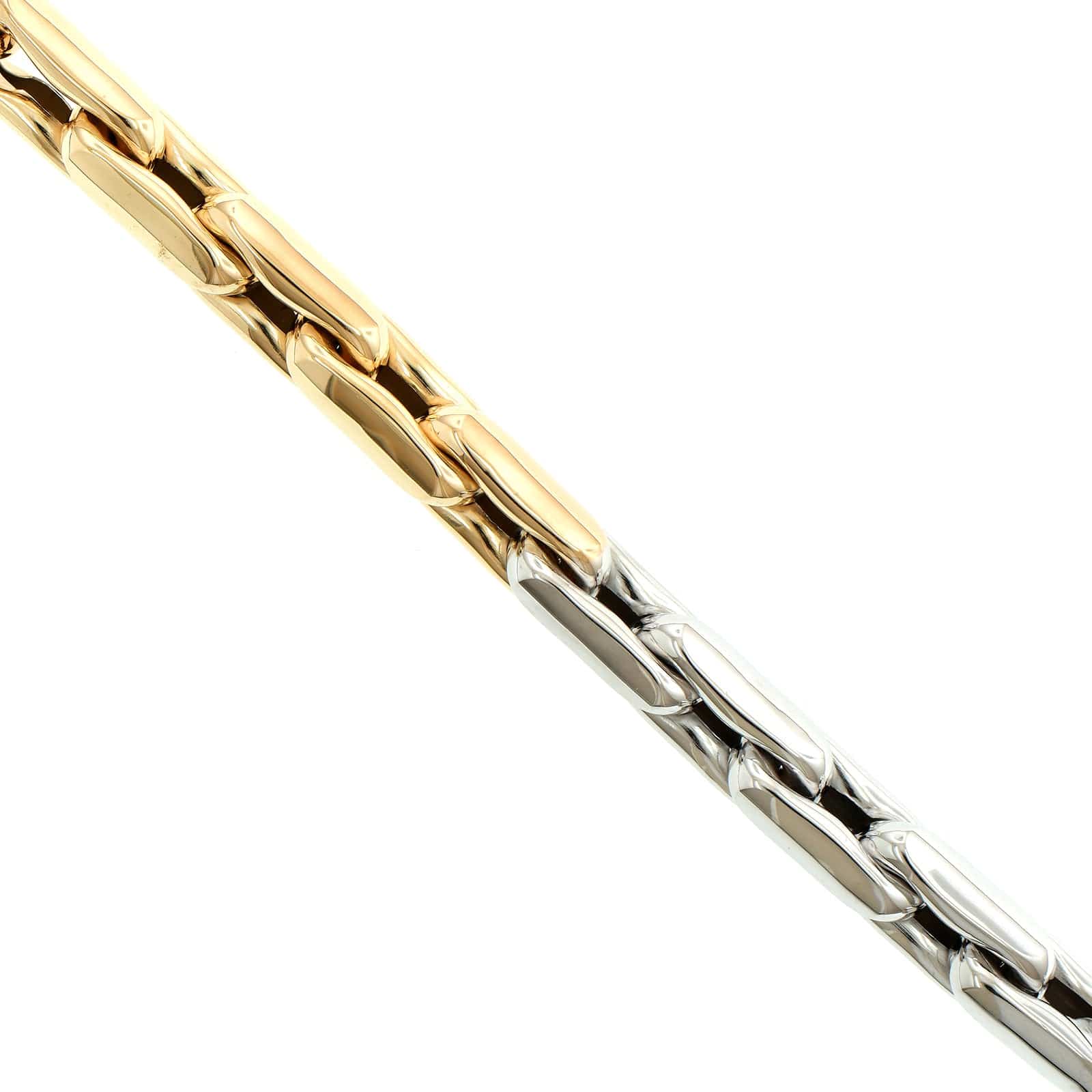 Lauren Rubinski 14K Yellow & White Gold Oval Medium Link Bracelet - Image 2