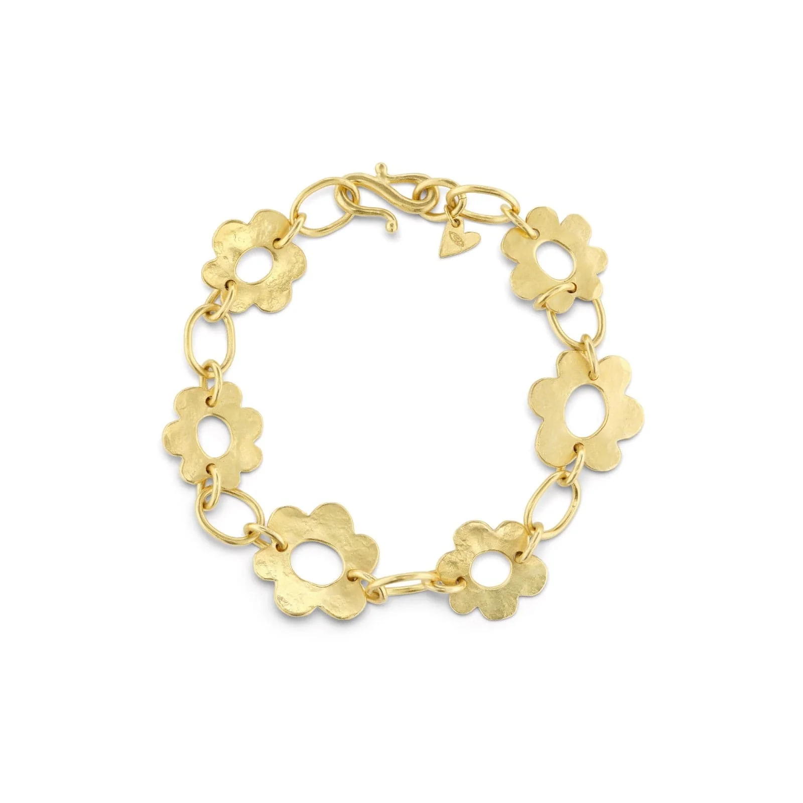 Christina Alexiou 18K Yellow Gold Massif Flower Chain Bracelet