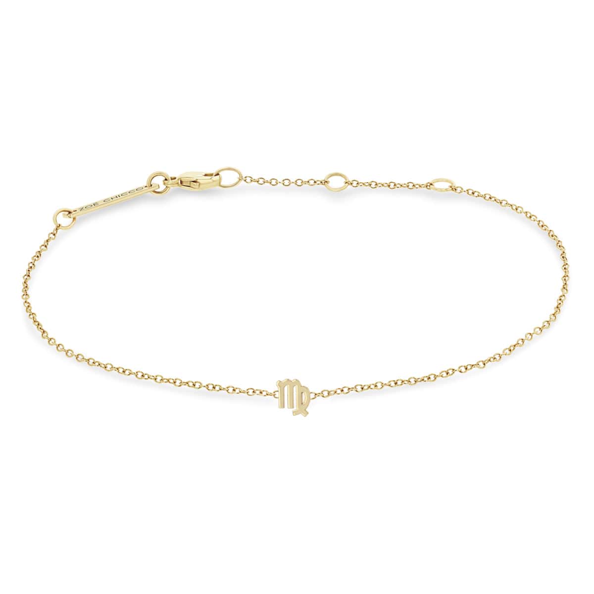 Zoe Chicco 14K Yellow Gold Itty Bitty Virgo Zodiac Bracelet