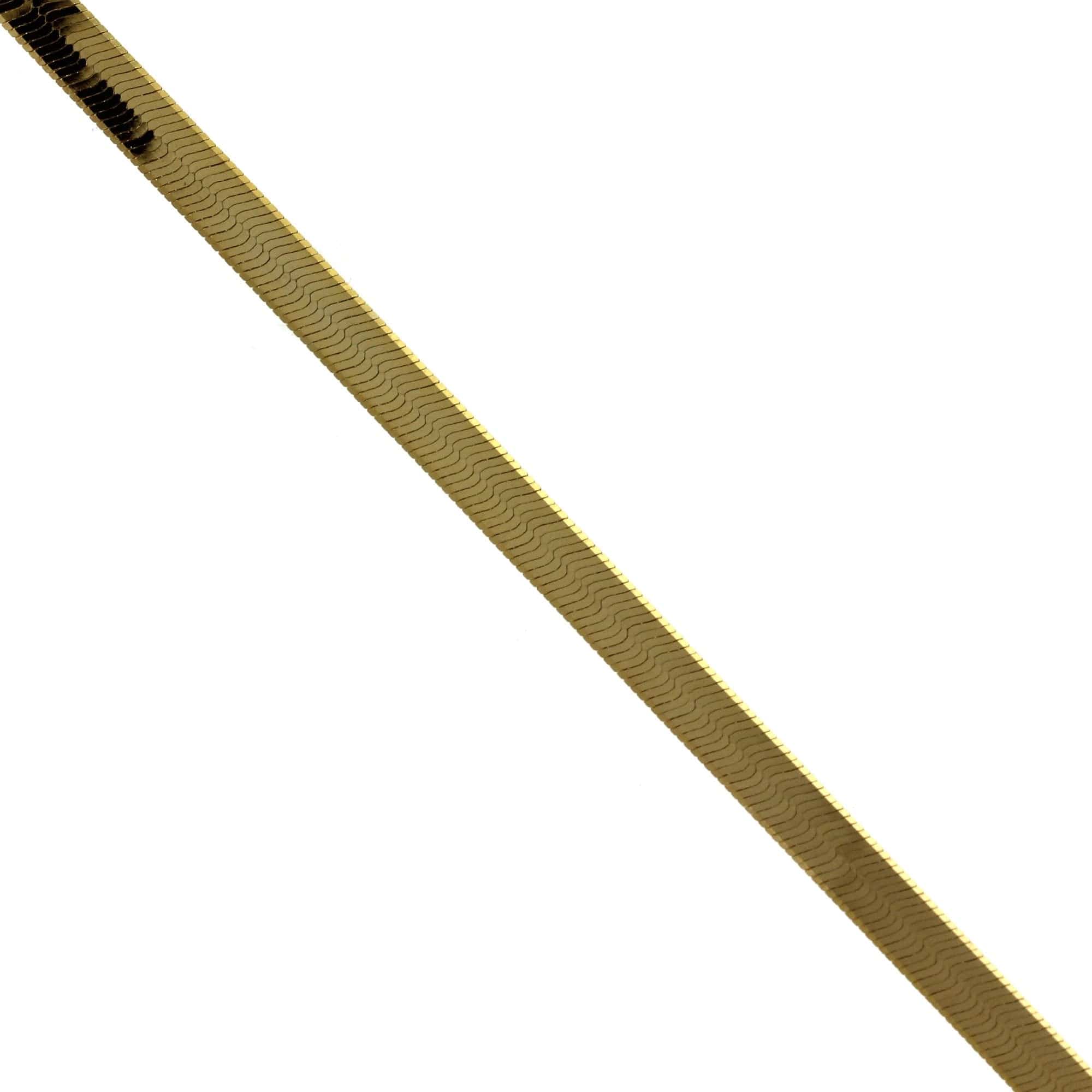 14K Yellow Gold Herringbone Bracelet - Image 3