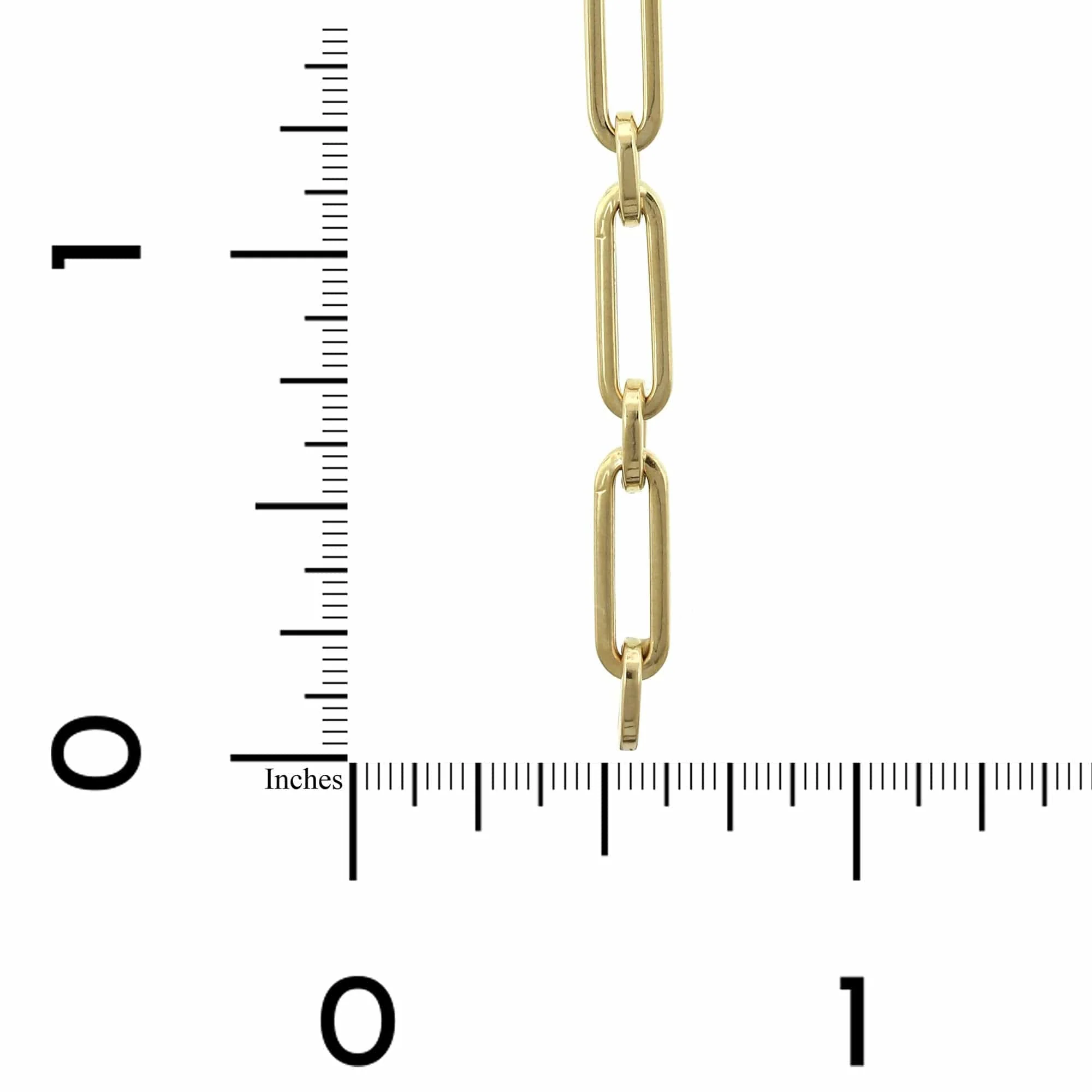 14K Yellow Gold Paperclip Chain Bracelet - Image 4