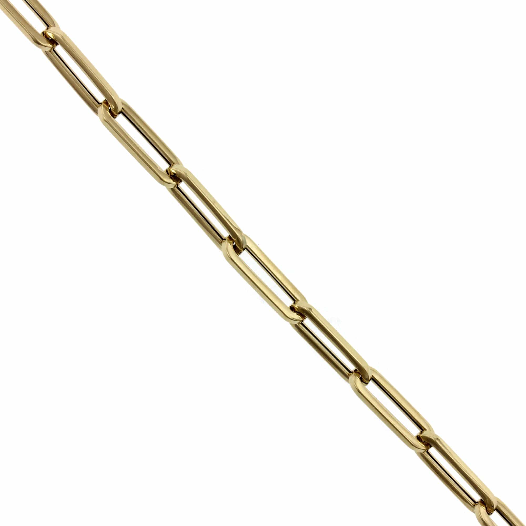14K Yellow Gold Paperclip Chain Bracelet - Image 2