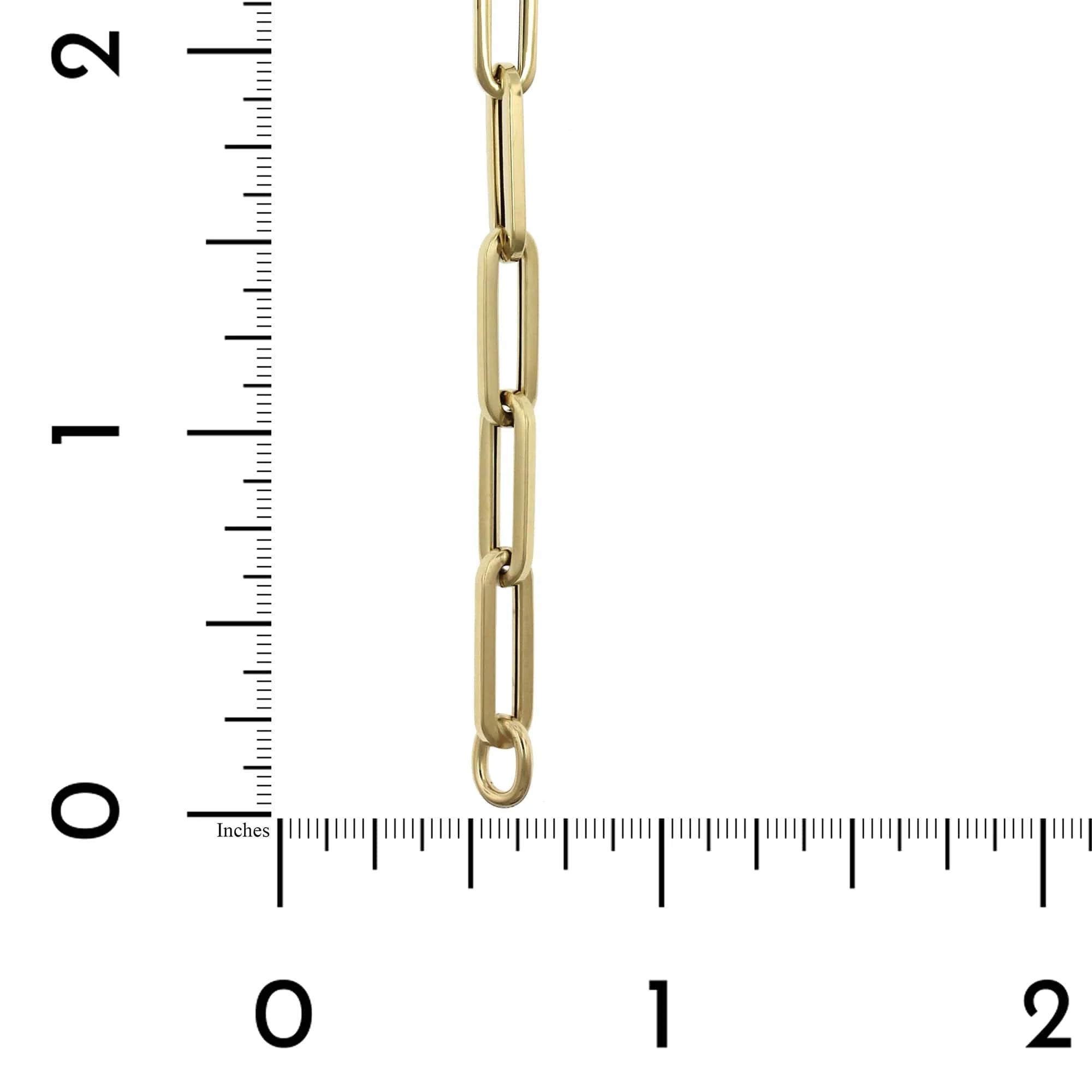 14K Yellow Gold Paperclip Chain Bracelet - Image 3
