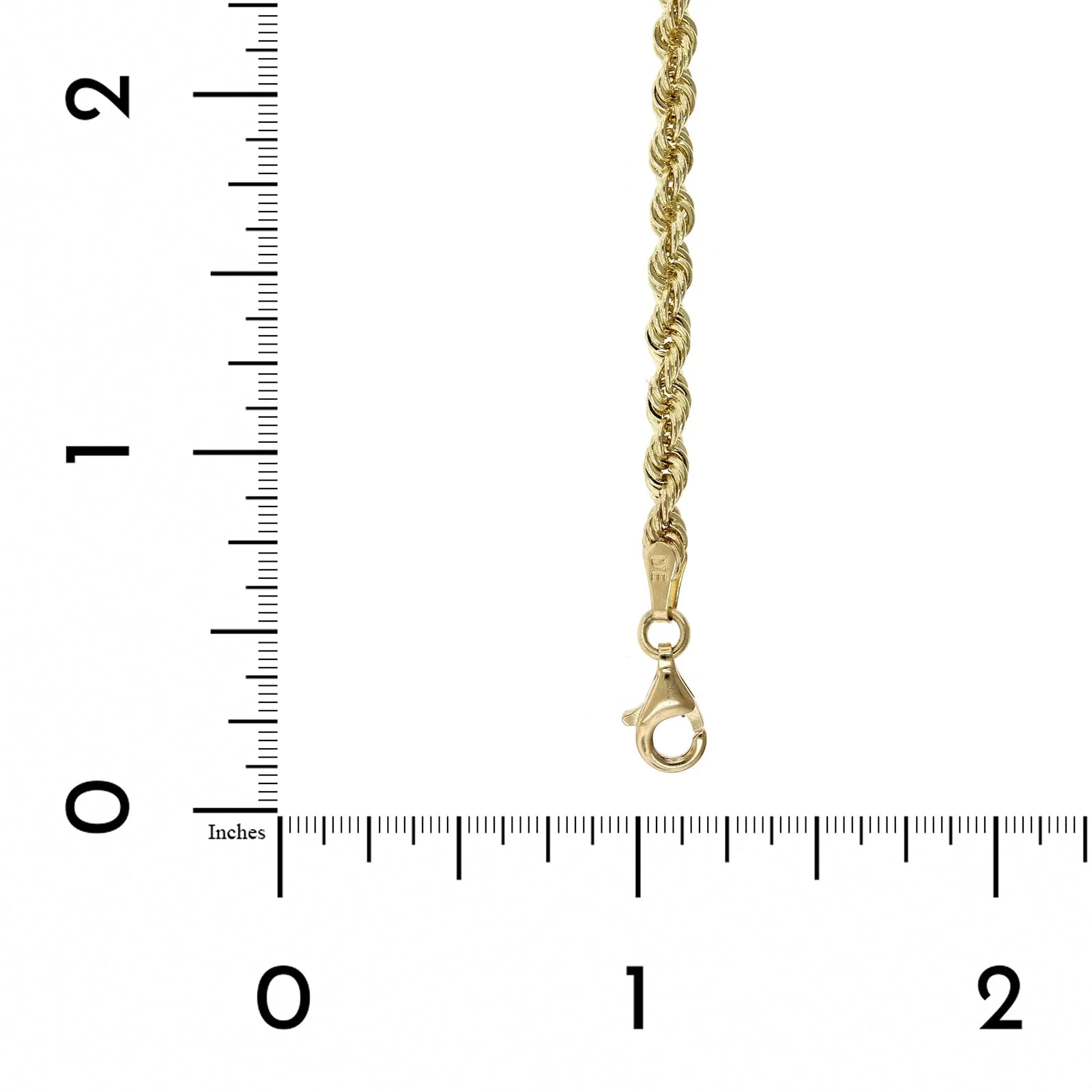 14K Yellow Gold Solid Rope Bracelet - Image 3