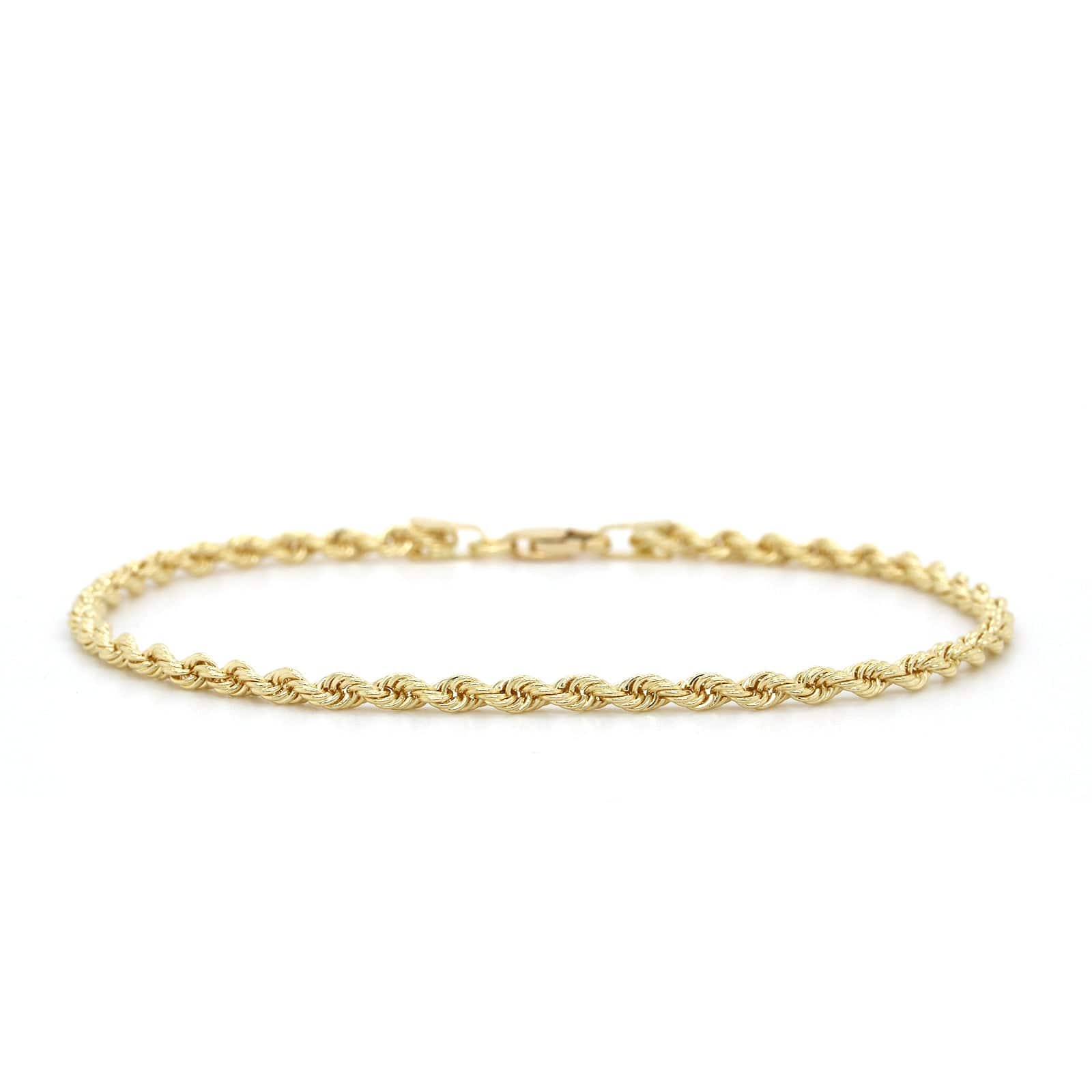 14K Yellow Gold Rope Chain Bracelet