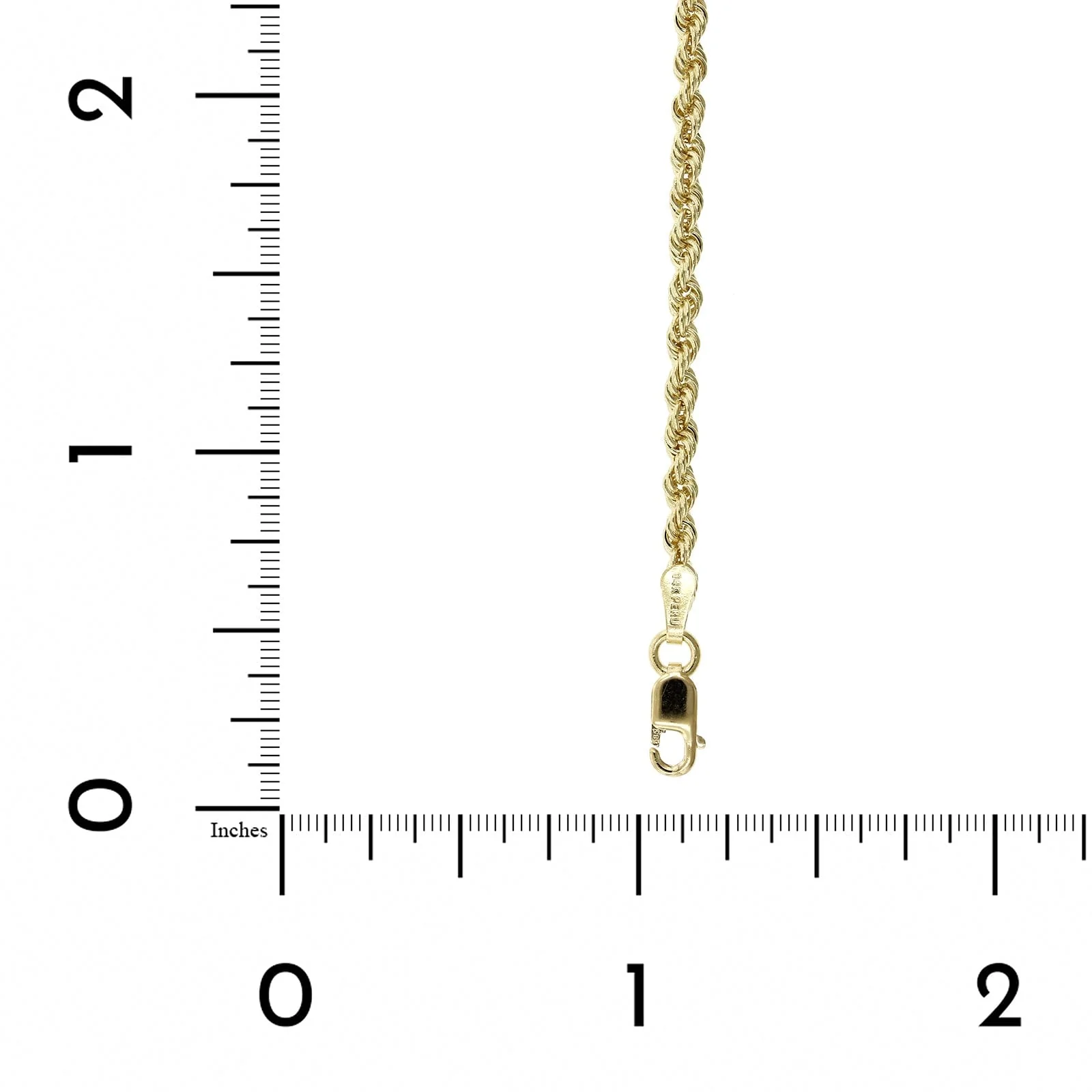 14K Yellow Gold Rope Chain Bracelet - Image 2