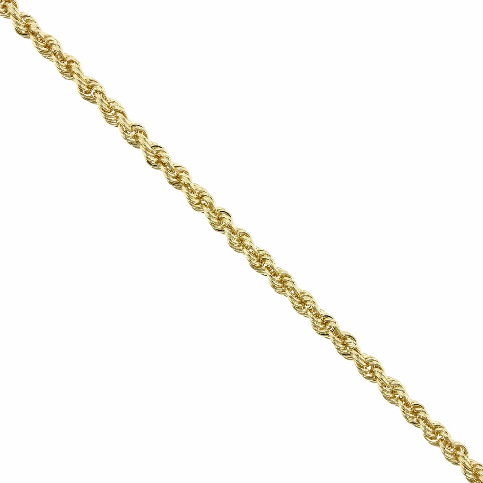 14K Yellow Gold Rope Chain Bracelet - Image 3