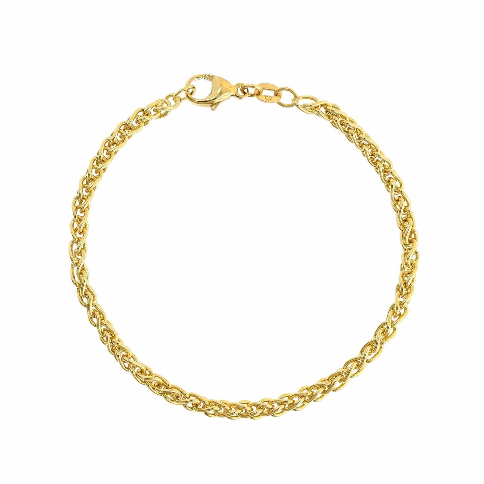 18K Yellow Gold Spiga Chain Bracelet