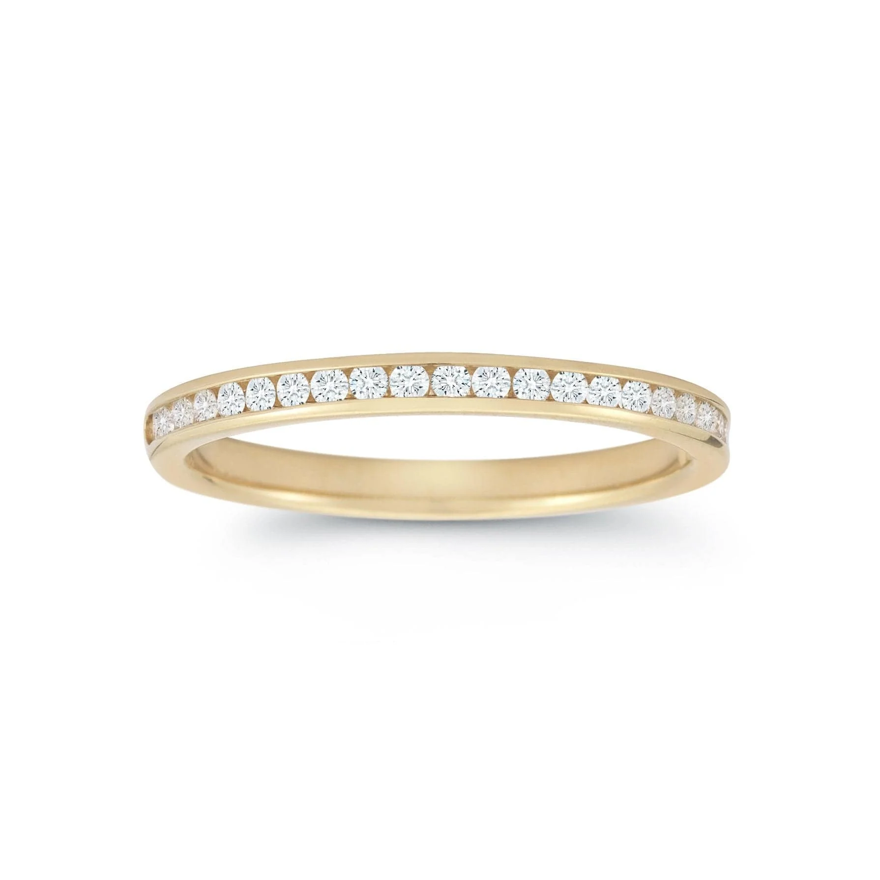 18K Yellow Gold Channel Set Diamond Wedding Ring - Image 2