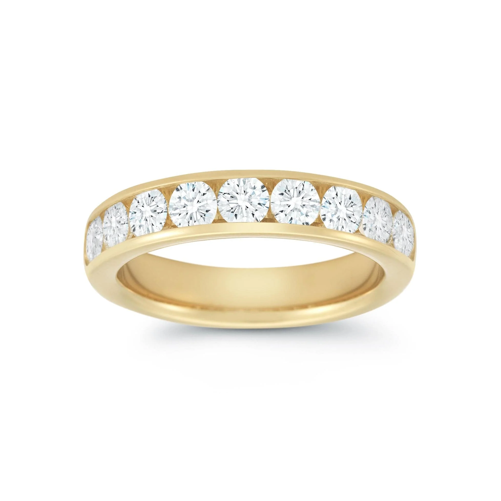 18K Yellow Gold Channel Set Diamond Wedding Ring - Image 2