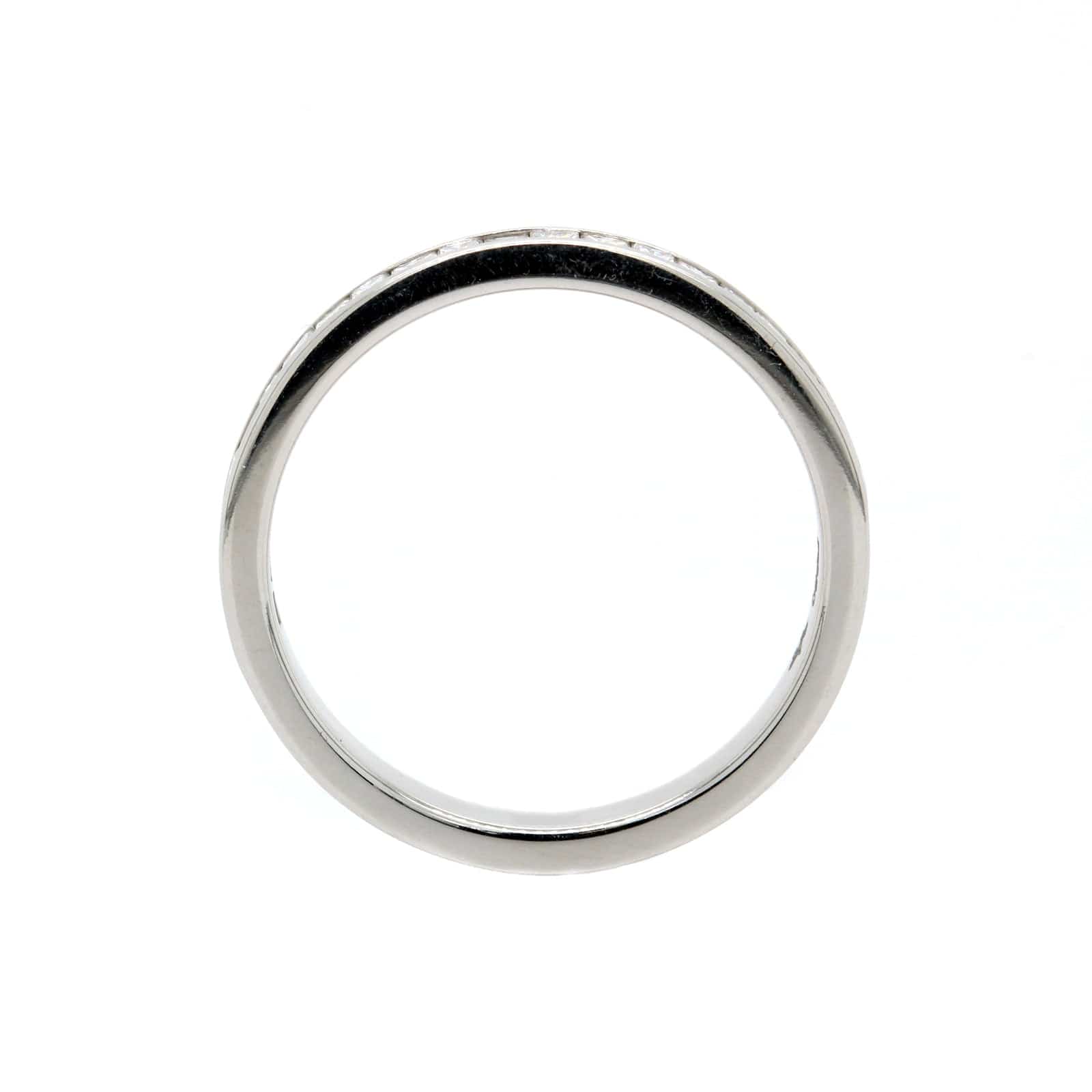 Platinum Channel Set Princess Cut Diamond Band - Image 3