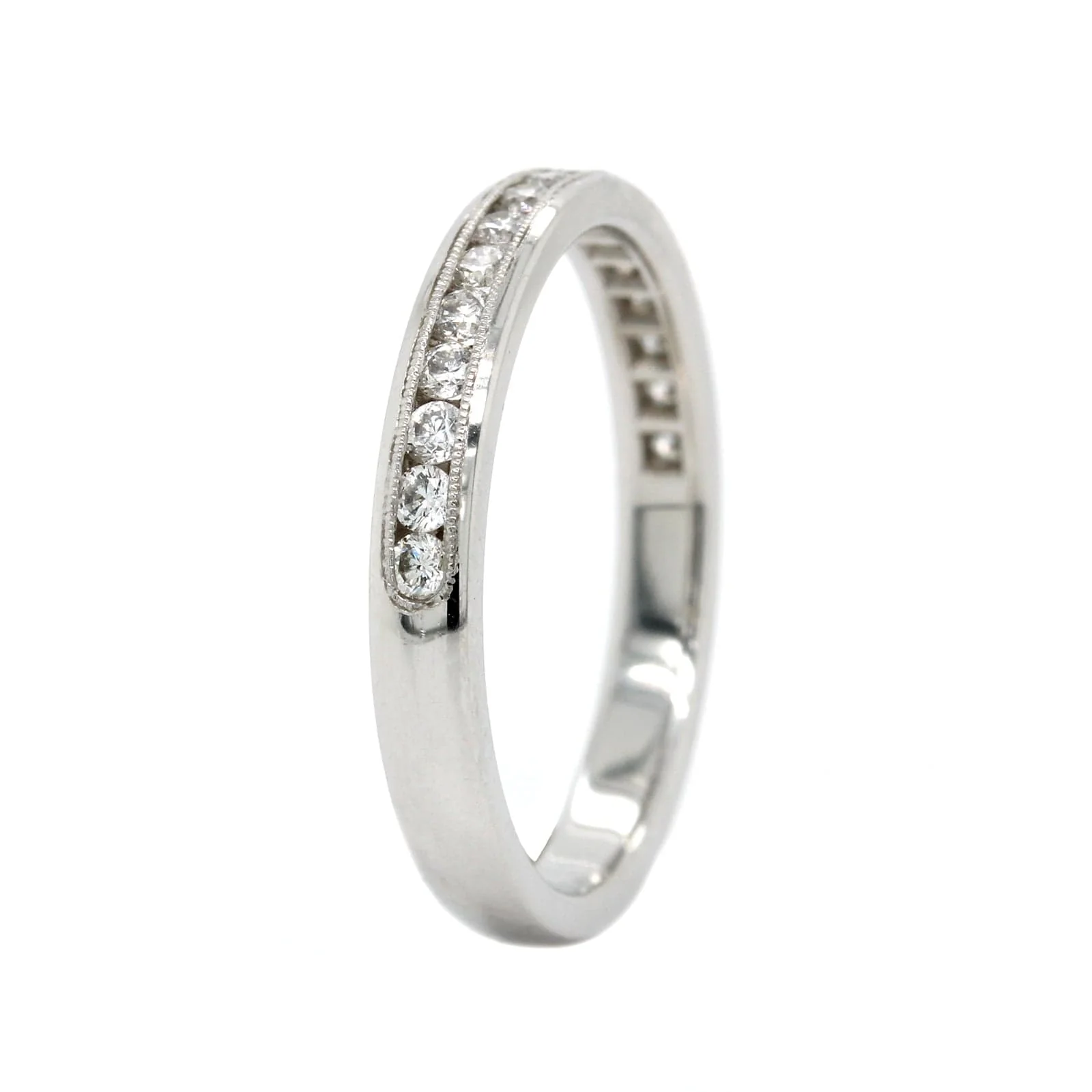 Platinum Channel Set Diamond Band - Image 2