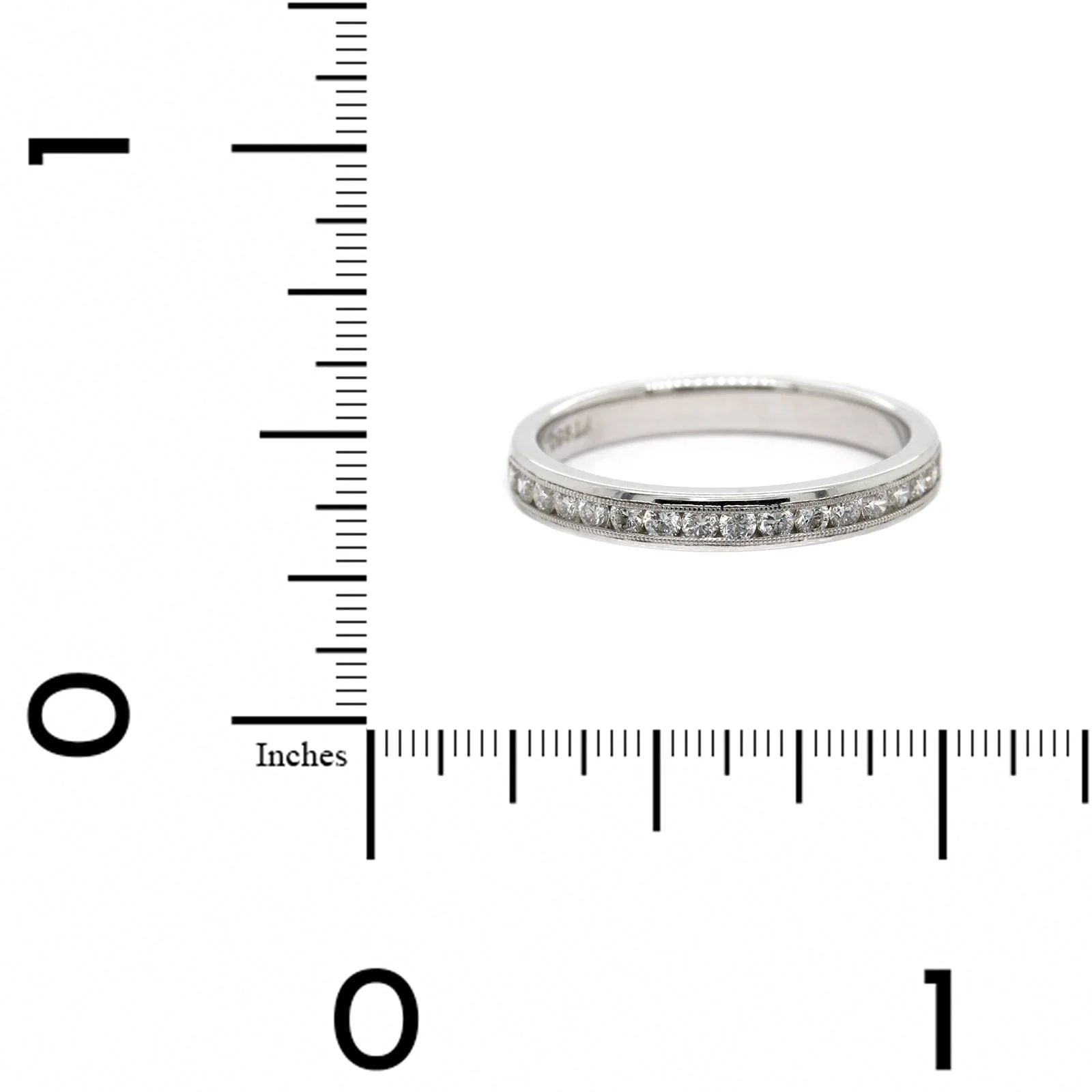 Platinum Channel Set Diamond Band - Image 4