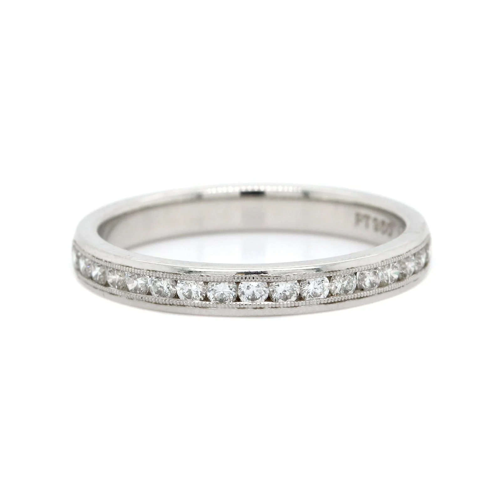 Platinum Channel Set Diamond Band - Image 5