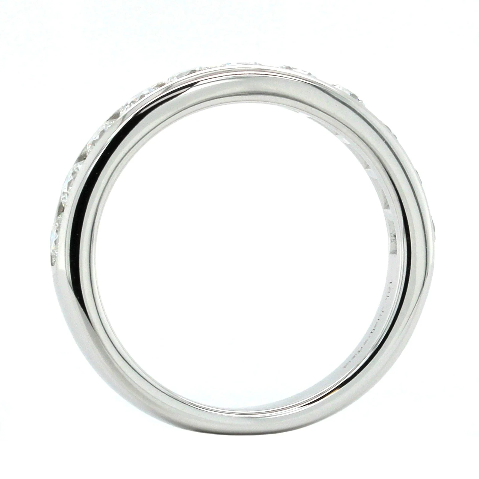 18K White Gold Channel Set 11 Stone Diamond Band - Image 3