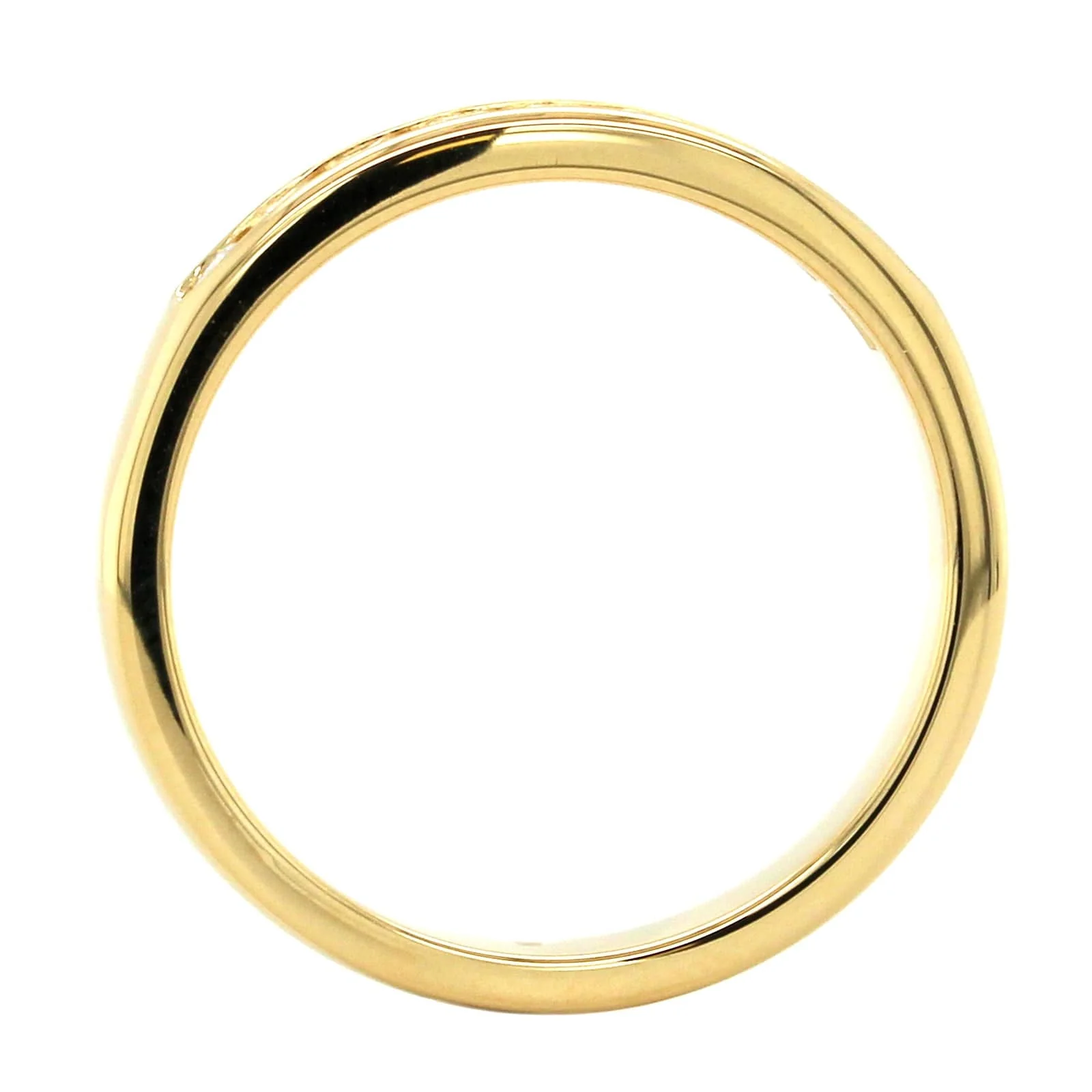 18K Yellow Gold Channel Set 9 Stone Diamond Band - Image 3