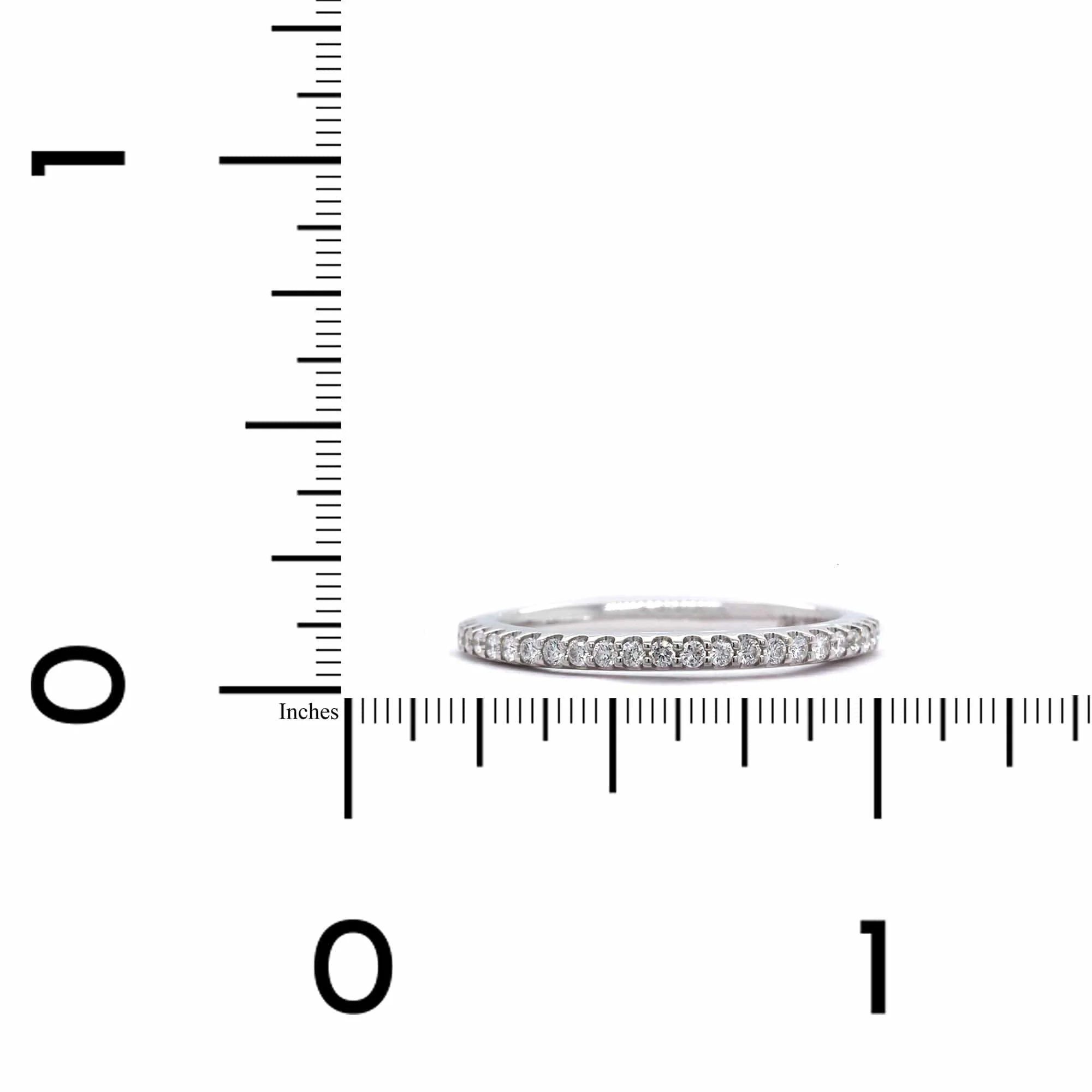 18K White Gold Shared Prong Diamond Band - Image 3