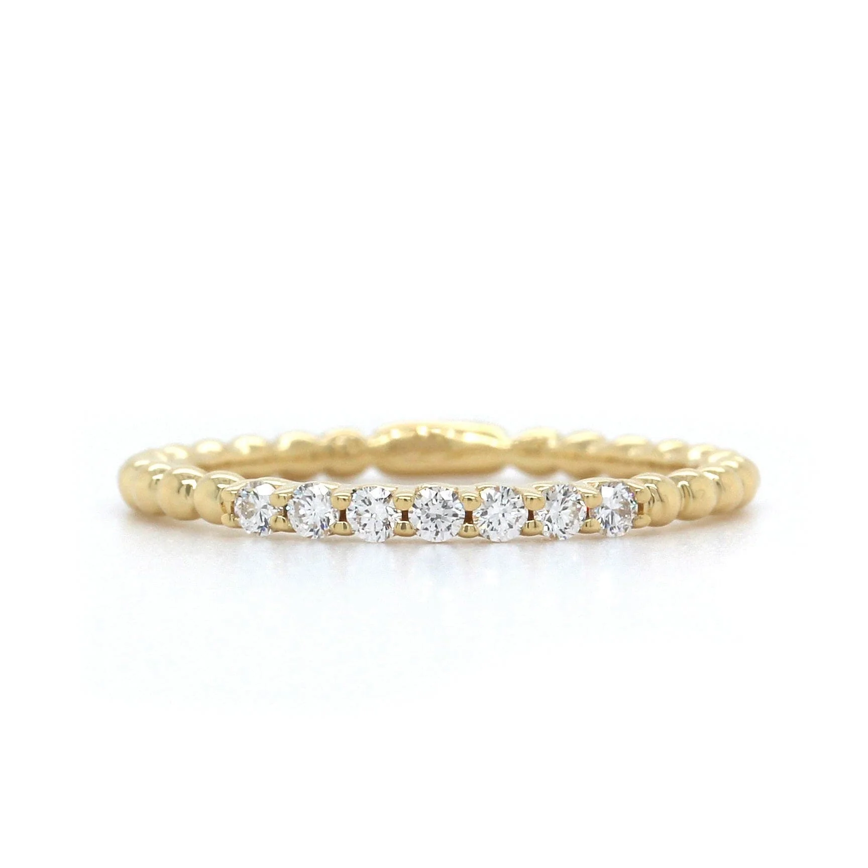 18K Yellow Gold 7 Stone Diamond Band