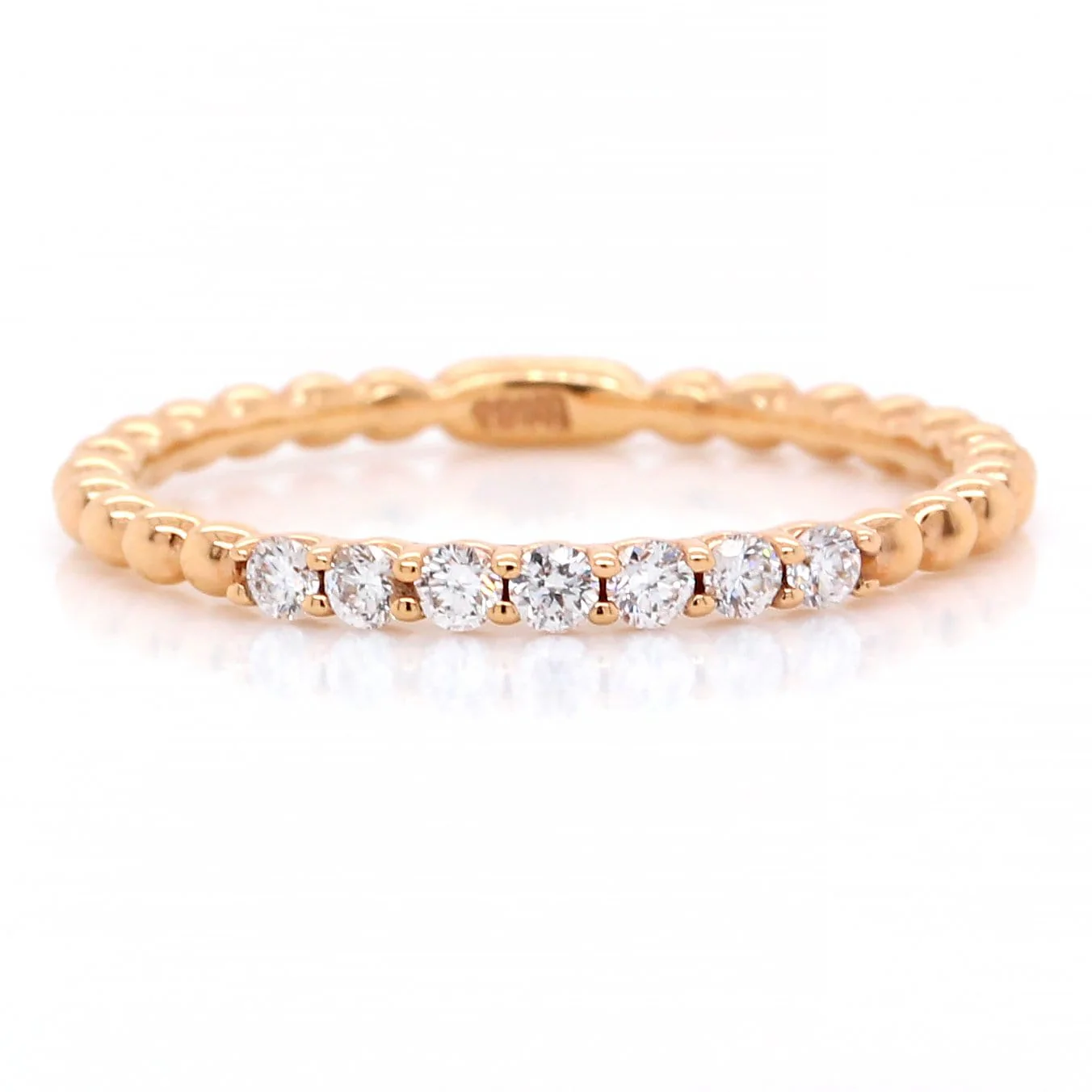 18K Rose Gold Diamond Band - Image 2