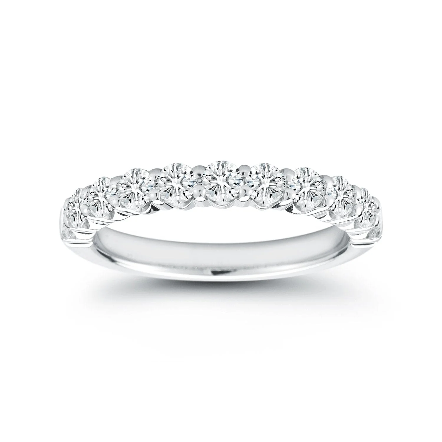 18K White Gold 11 Stone Diamond Wedding Ring - Image 2