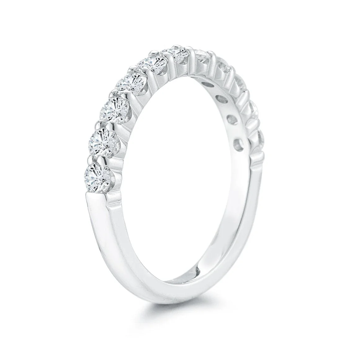 18K White Gold 11 Stone Diamond Wedding Ring - Image 3