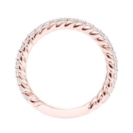 18K Rose Gold Shared Prong Diamond Band - Image 3