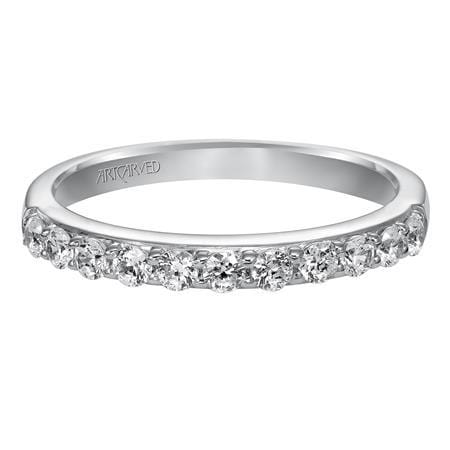 Platinum Shared Prong Diamond Band