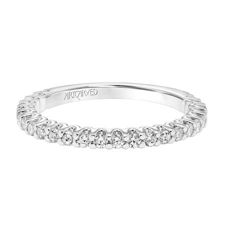 Platinum Shared Prong Diamond Band