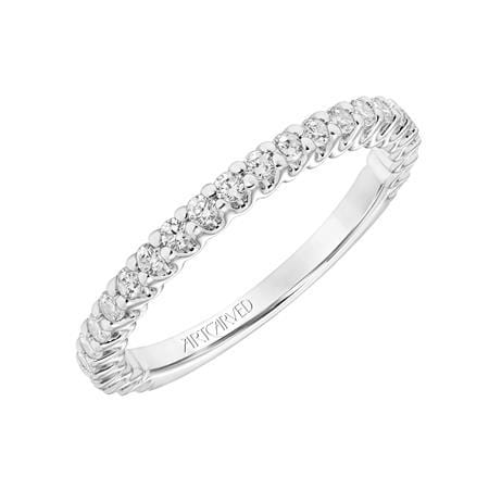 Platinum Shared Prong Diamond Band - Image 2