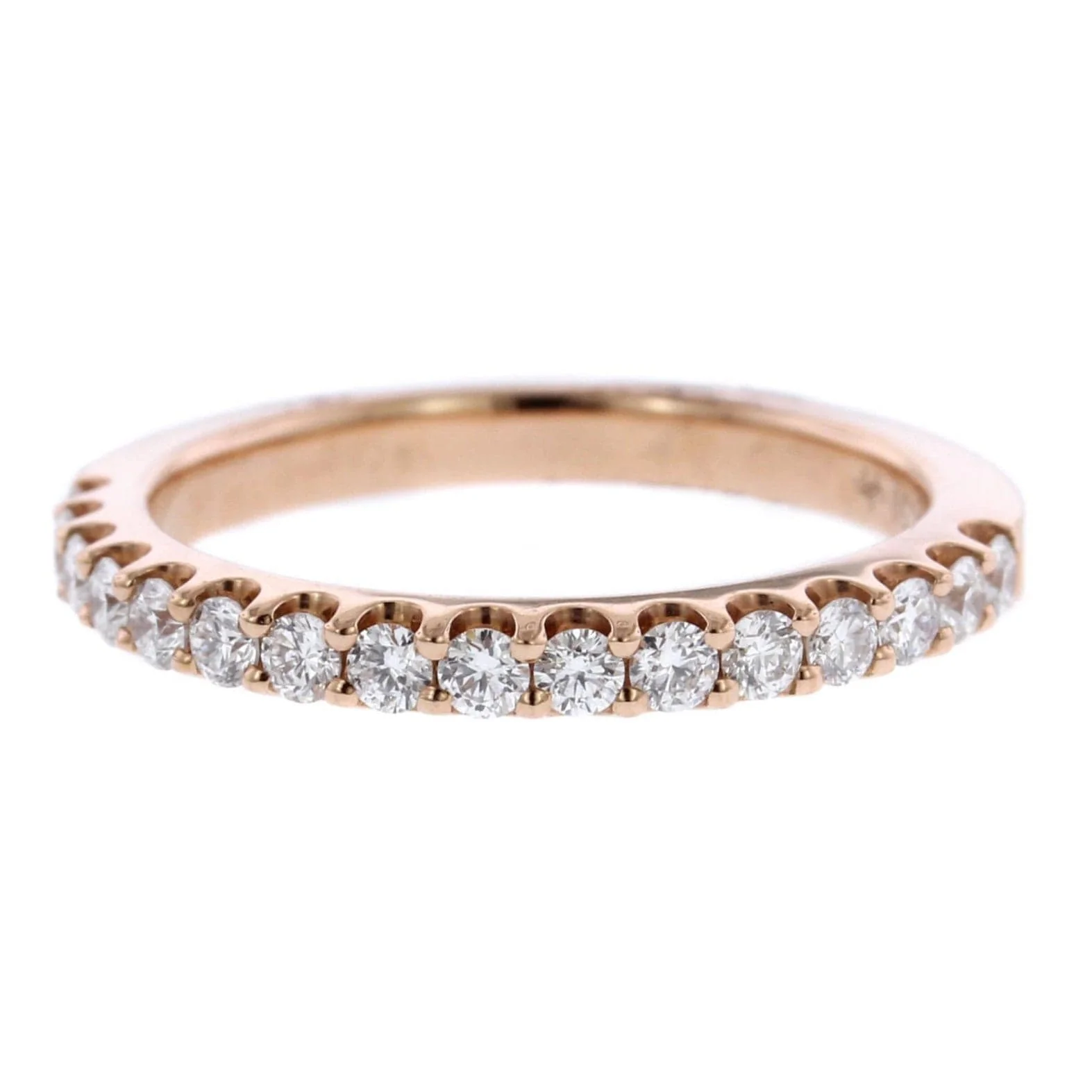 18K Rose Gold Shared Prong Diamond Band