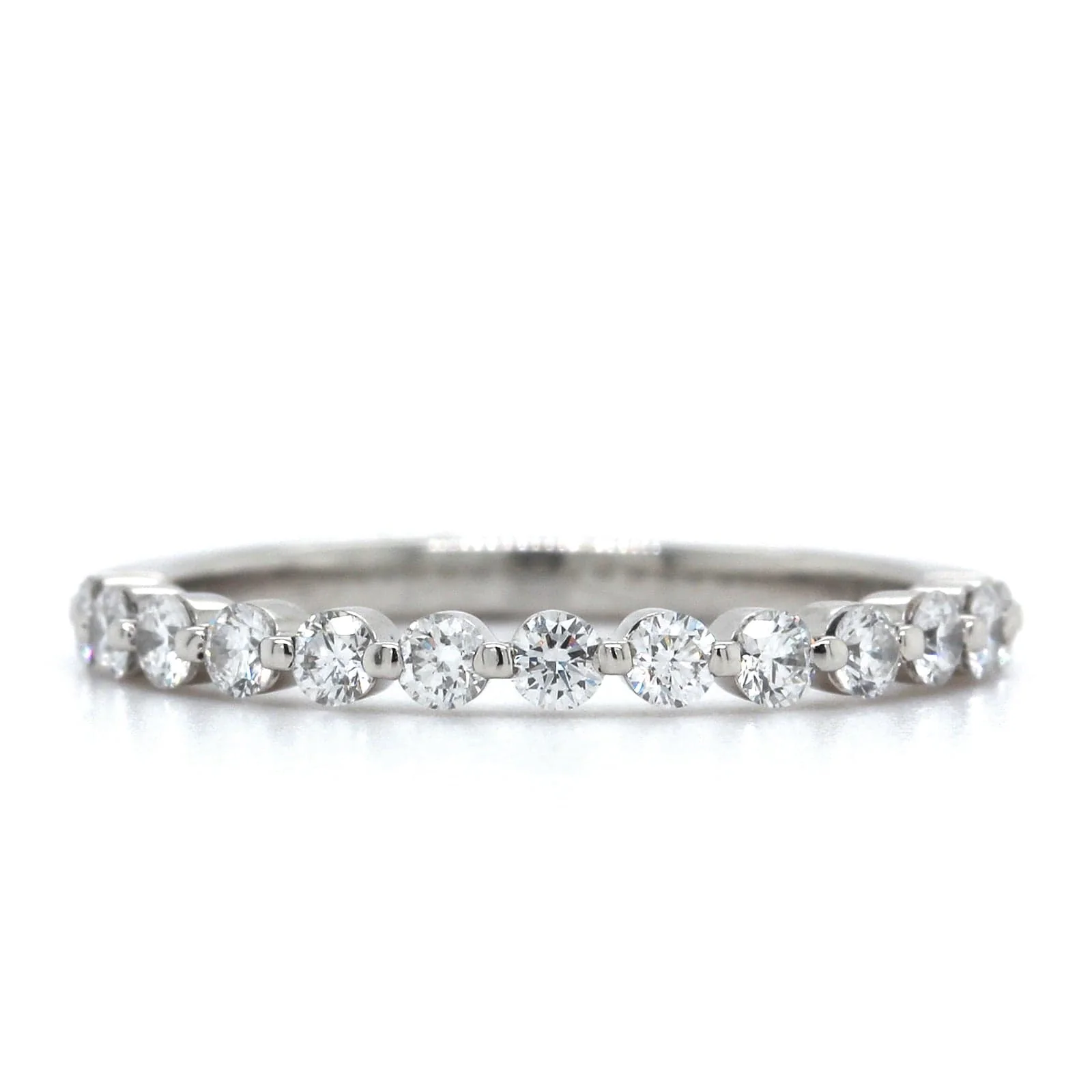Platinum Single Prong Diamond Band