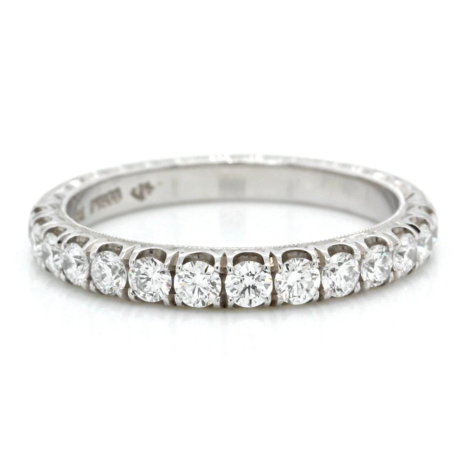 Platinum Shared Prong Diamond Band - Image 2