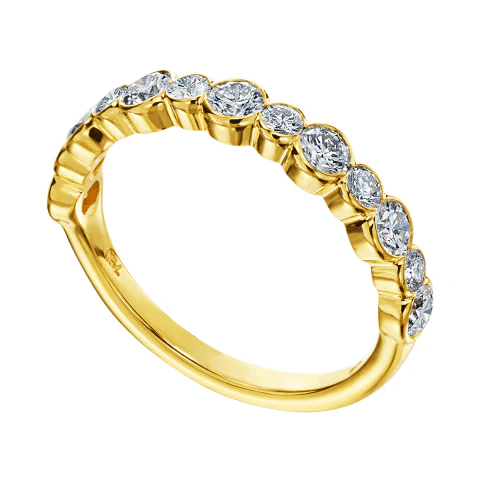 18K Yellow Gold Diamond Band - Image 2